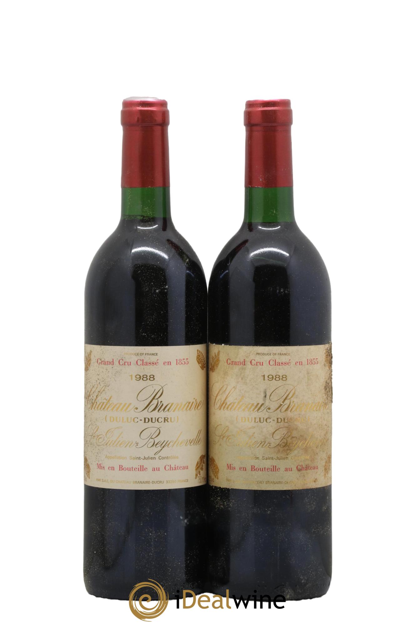 Château Branaire Ducru 4ème Grand Cru Classé 1988 - Posten von 2 Flaschen - 0