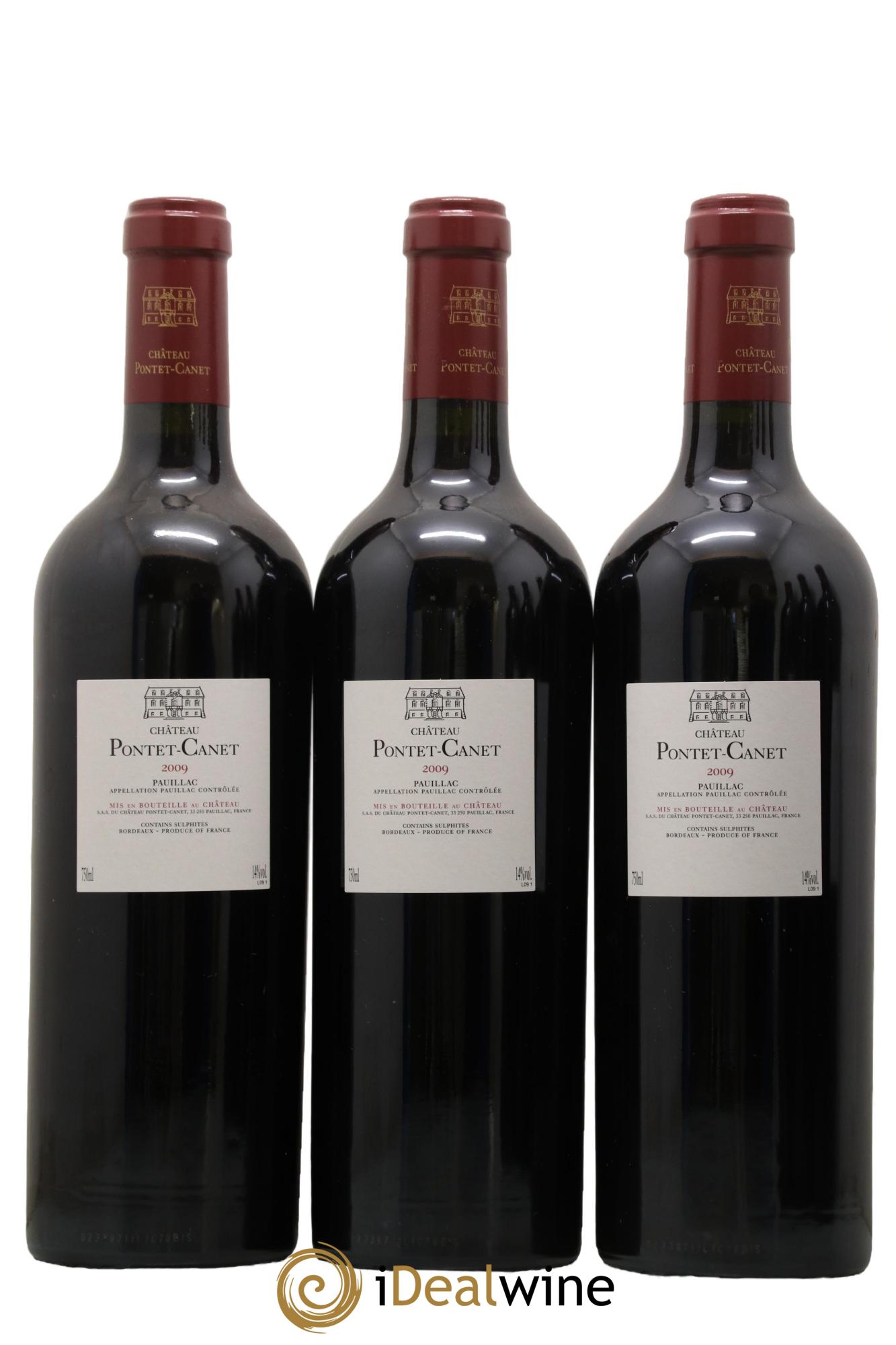 Château Pontet Canet 5ème Grand Cru Classé 2009 - Lot de 12 bouteilles - 6