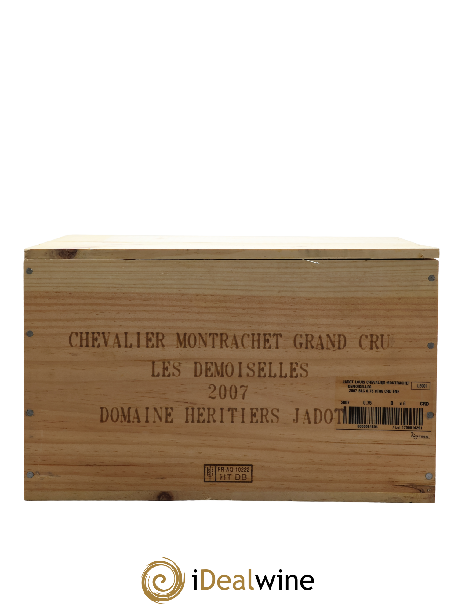 Chevalier-Montrachet Grand Cru Les Demoiselles Héritiers Louis Jadot (Domaine des) - Louis Jadot 2007 - Lot de 6 bouteilles - 6