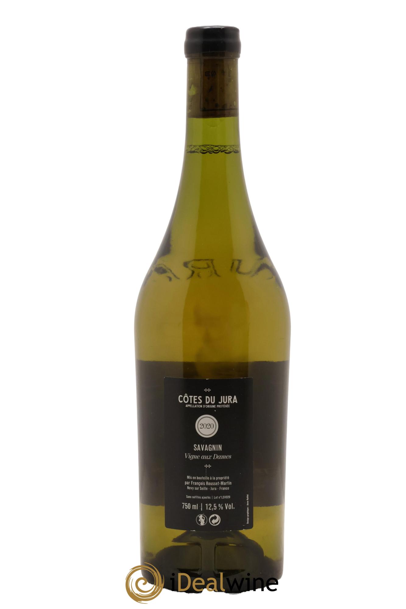 Côtes du Jura Vignes aux Dames François Rousset Martin 2020 - Lot de 1 bouteille - 1