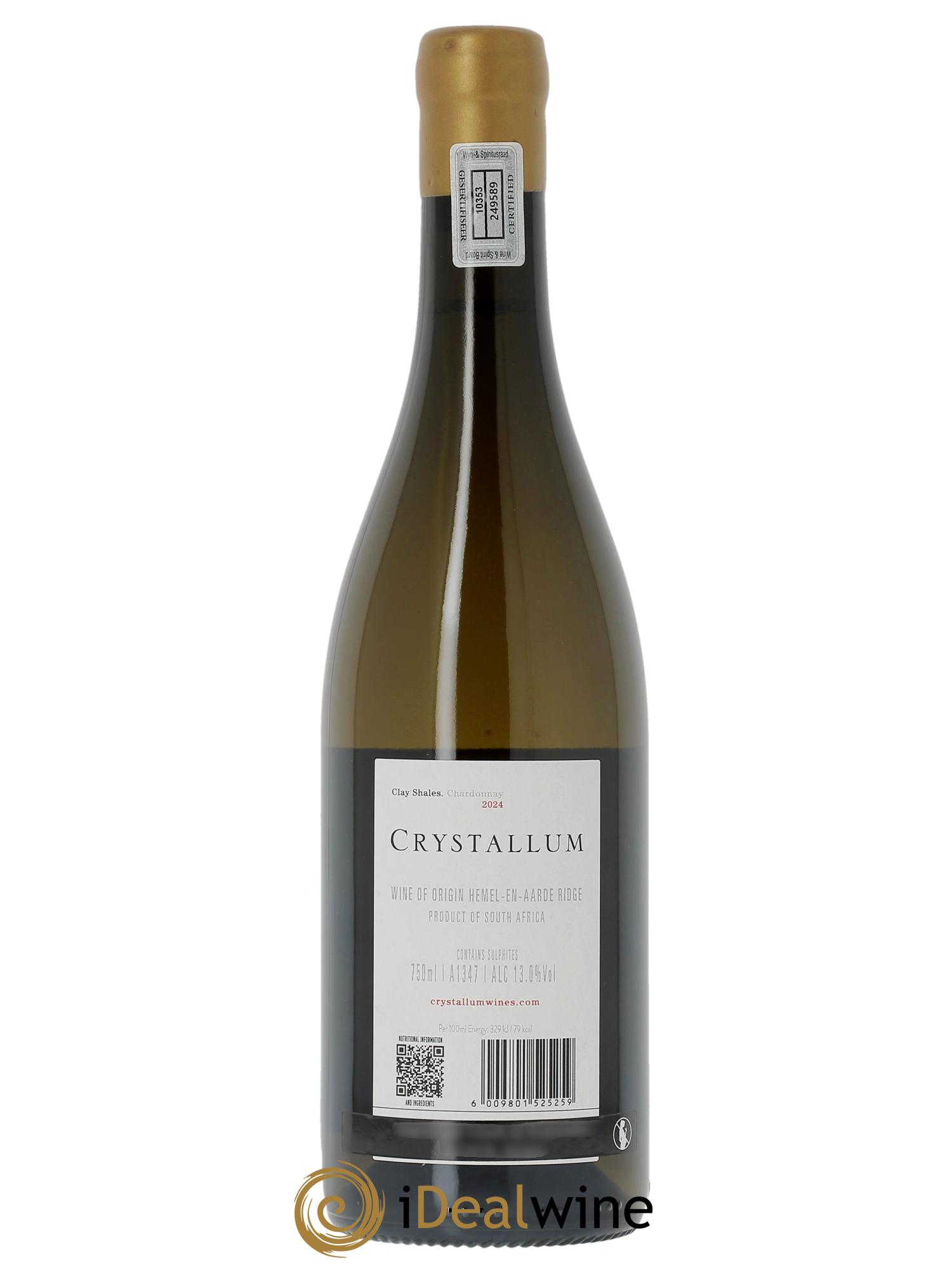 WO Western Cape Crystallum Clay Shales Chardonnay 2024 - Lot de 1 bouteille - 1