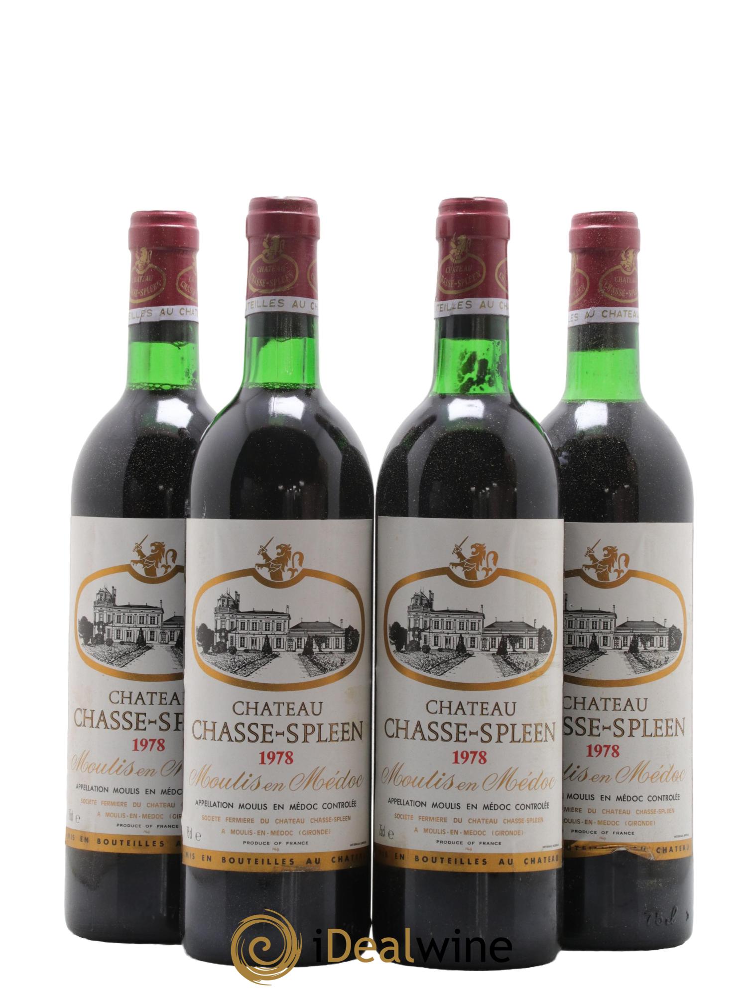 Château Chasse Spleen 1978 - Posten von 4 Flaschen - 0