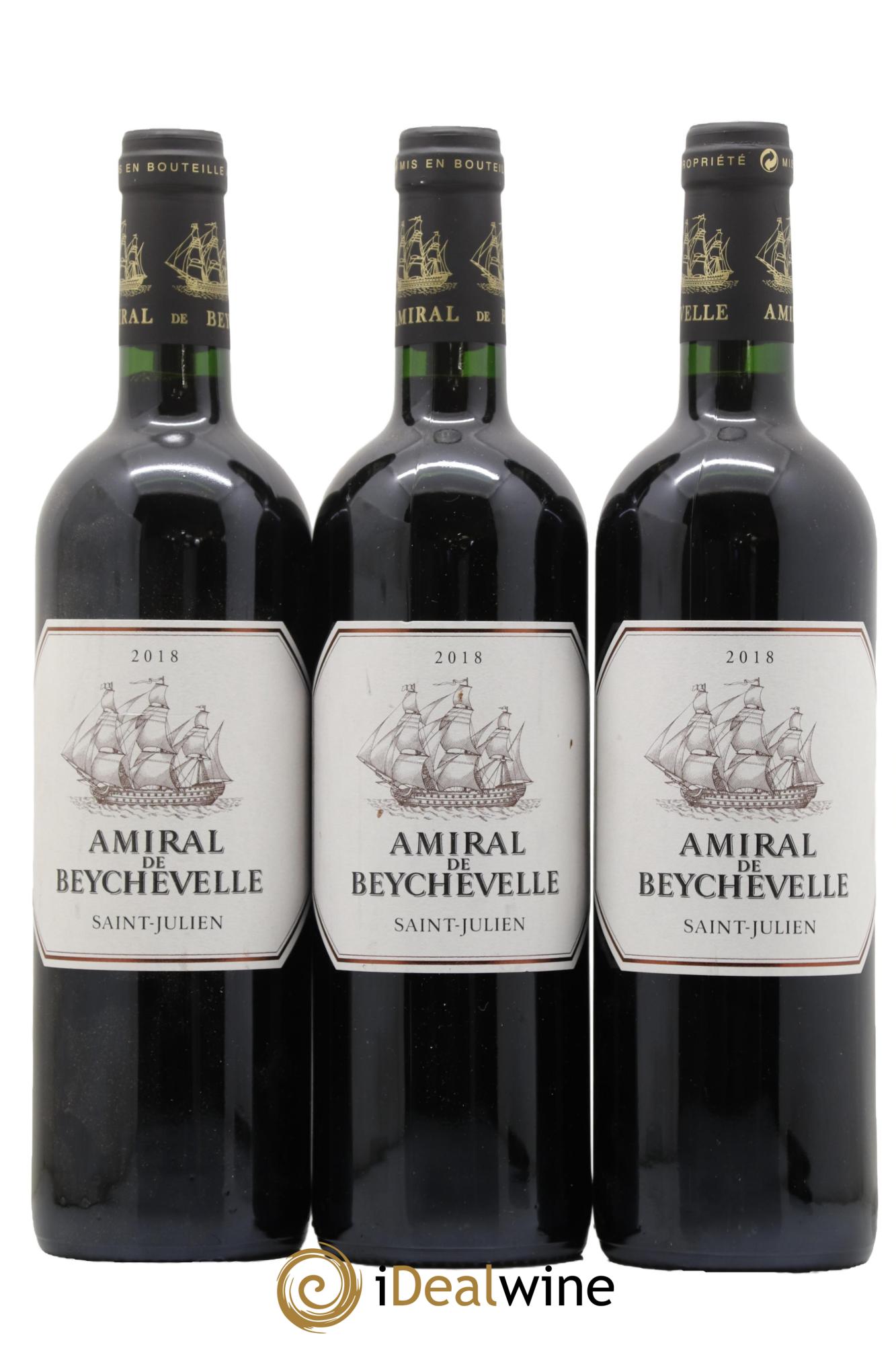 Amiral de Beychevelle Second Vin 2018 - Lot de 3 bouteilles - 0