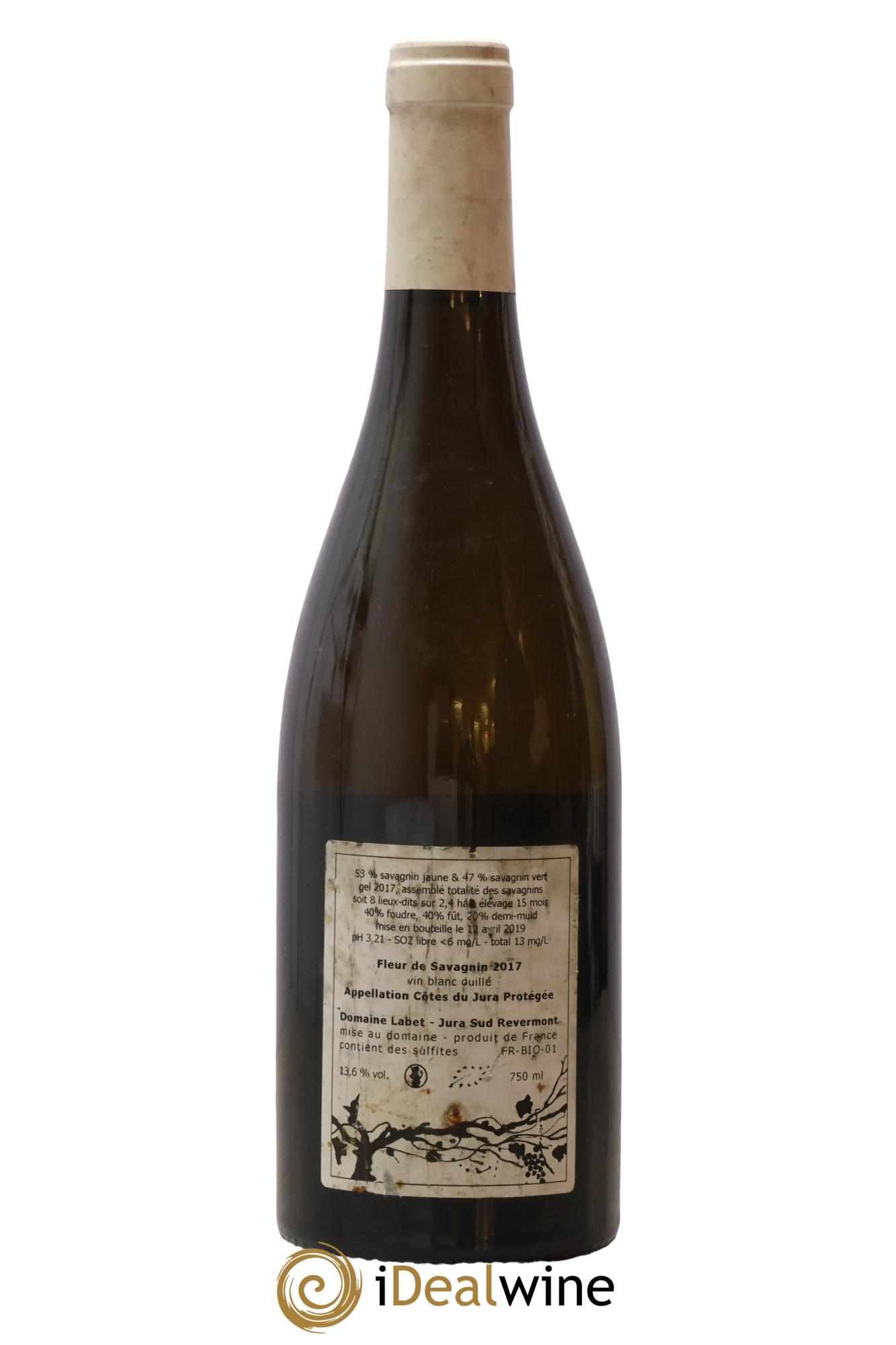 Côtes du Jura Fleur de Savagnin Romain - Julien - Charline Labet 2017 - Lot de 1 bouteille - 1