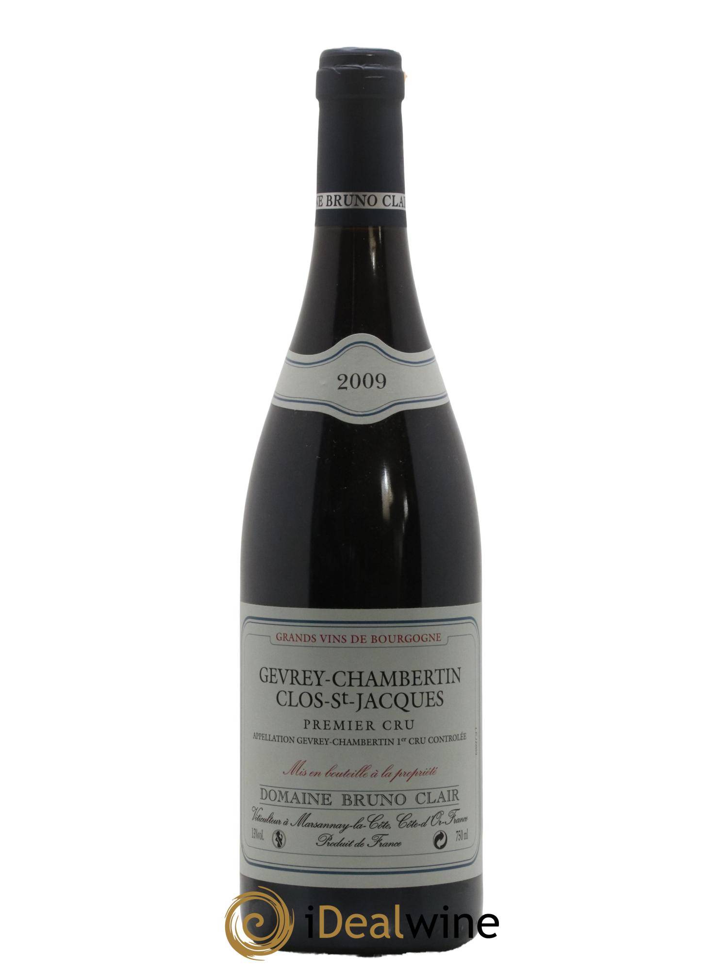 Gevrey-Chambertin 1er Cru Clos Saint-Jacques Bruno Clair (Domaine) 2009 - Lot de 1 bouteille - 0