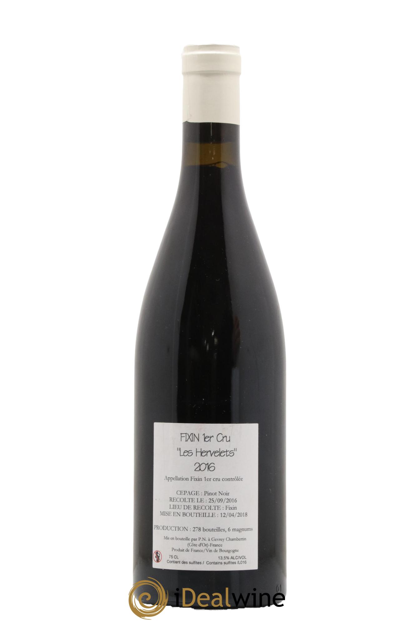 Fixin 1er Cru Les Hervelets Jérémy Recchione 2016 - Lot de 1 bouteille - 1