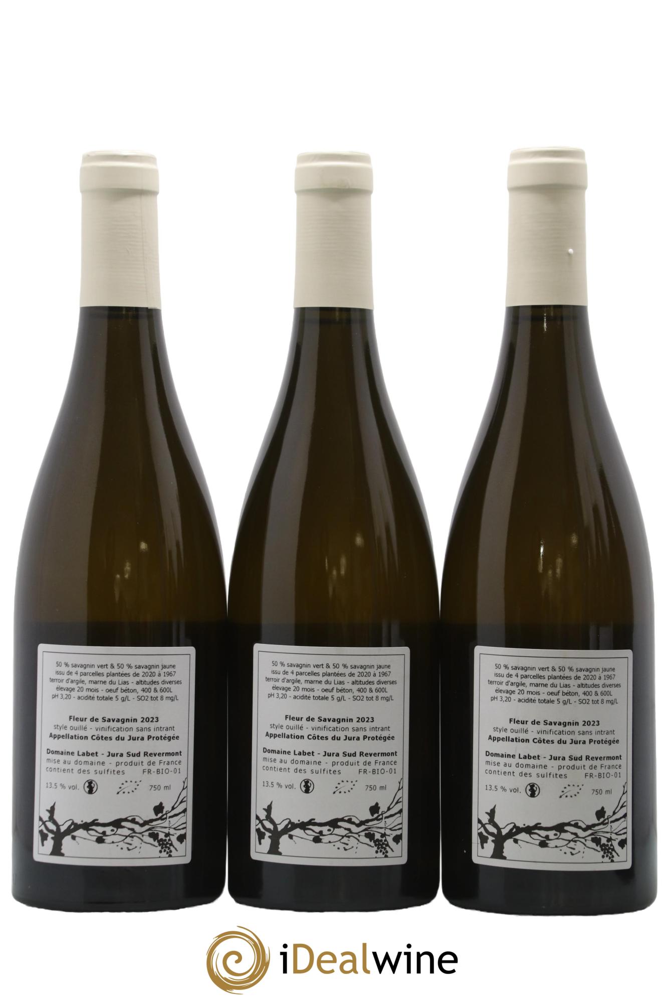 Côtes du Jura Fleur de Savagnin Romain - Julien  - Charline Labet 2023 - Lot de 3 bouteilles - 1