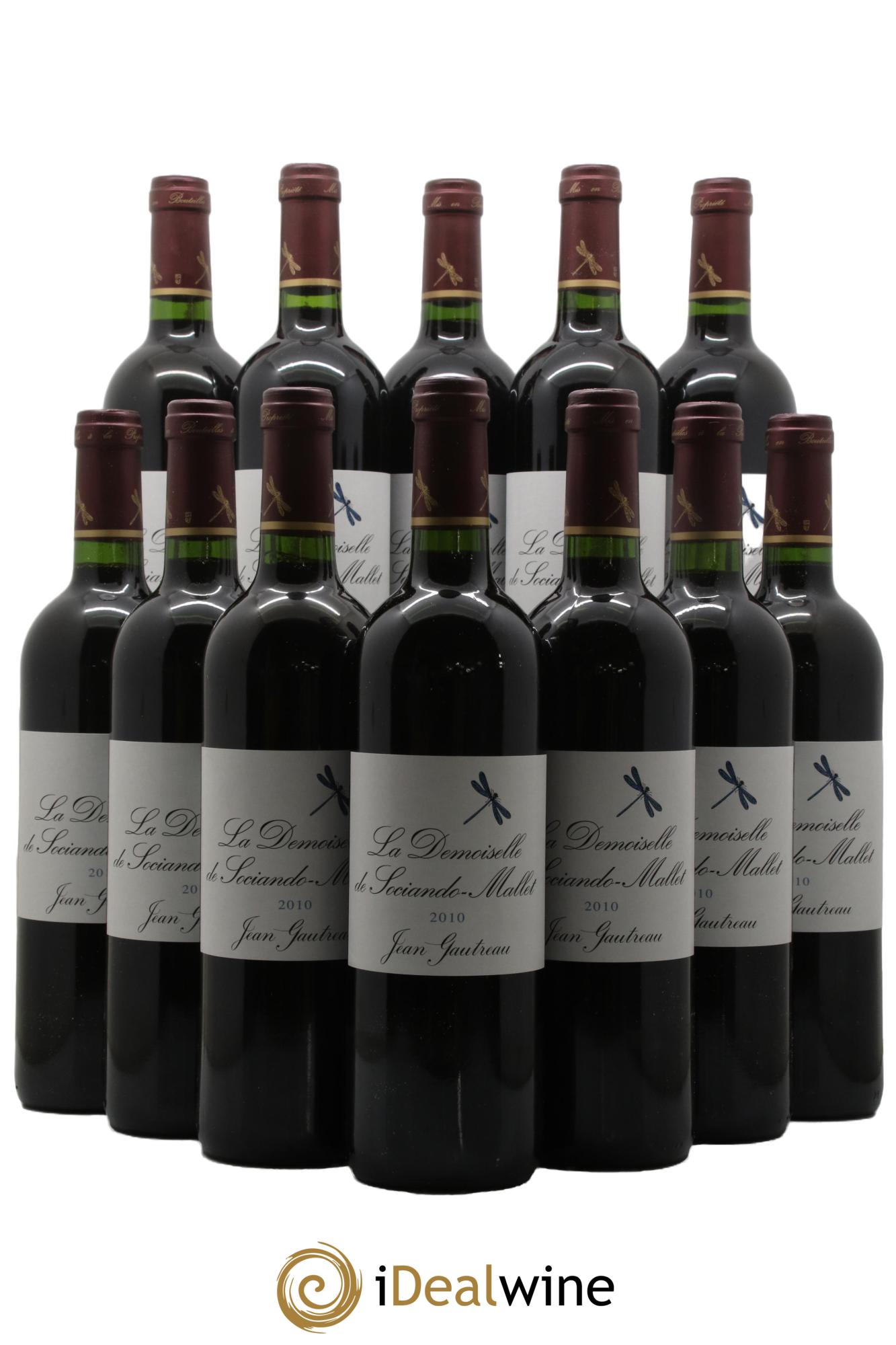Demoiselle de Sociando Mallet Second Vin 2010 - Lotto di 12 bottiglie - 0