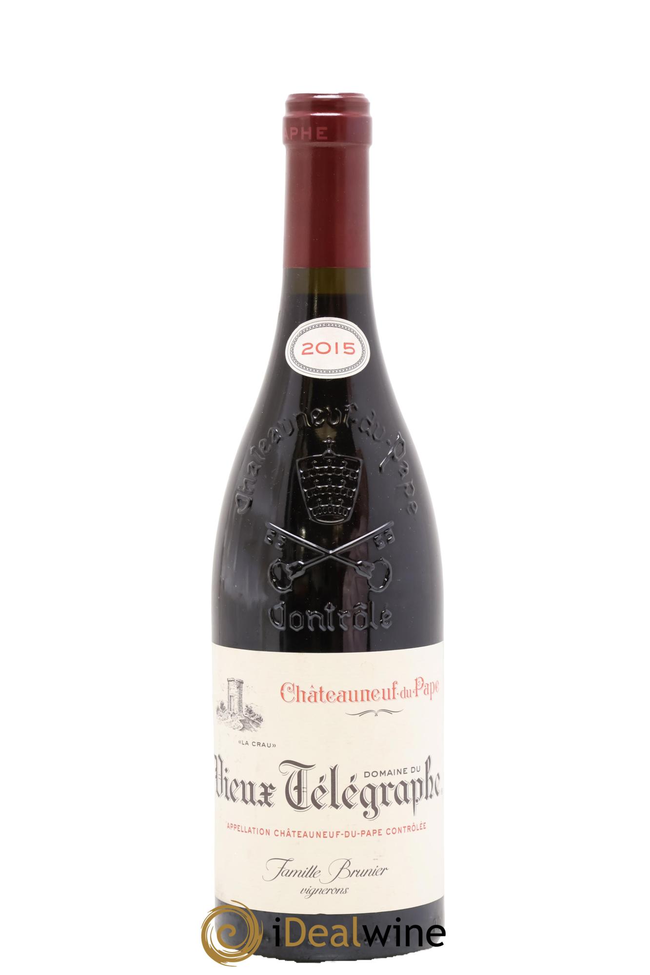 Châteauneuf-du-Pape Vieux Télégraphe (Domaine du) Vignobles Brunier 2015 - Lot de 1 bouteille - 0