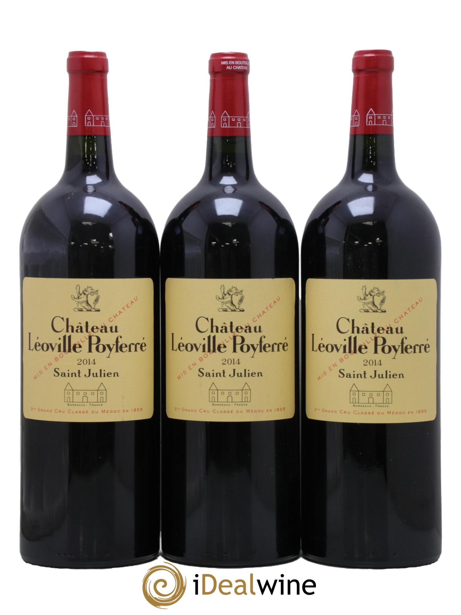 Château Léoville Poyferré 2ème Grand Cru Classé 2014 - Lot de 3 magnums - 0