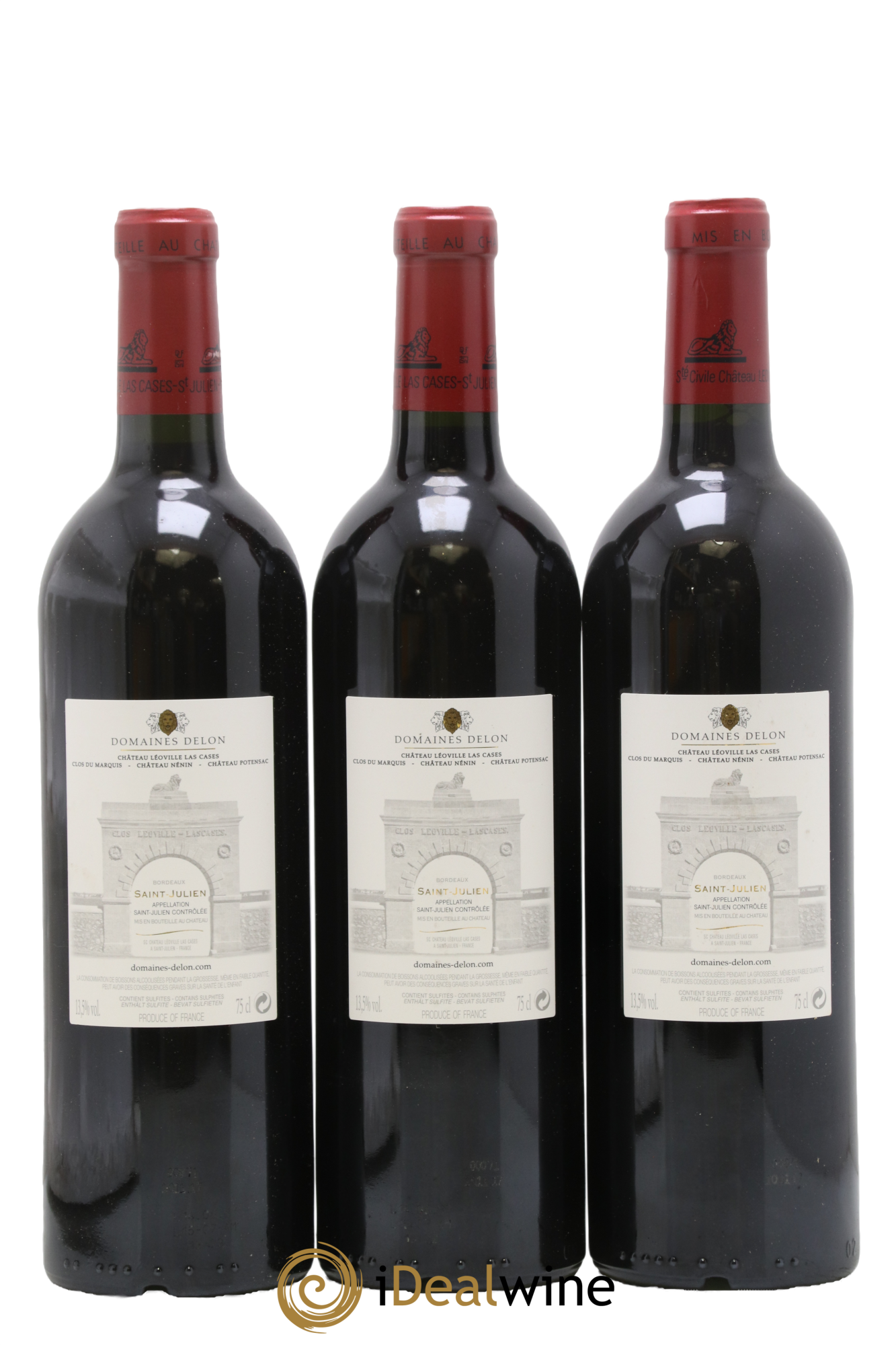 Château Léoville Las Cases 2ème Grand Cru Classé 2015 - Lotto di 3 bottiglie - 1