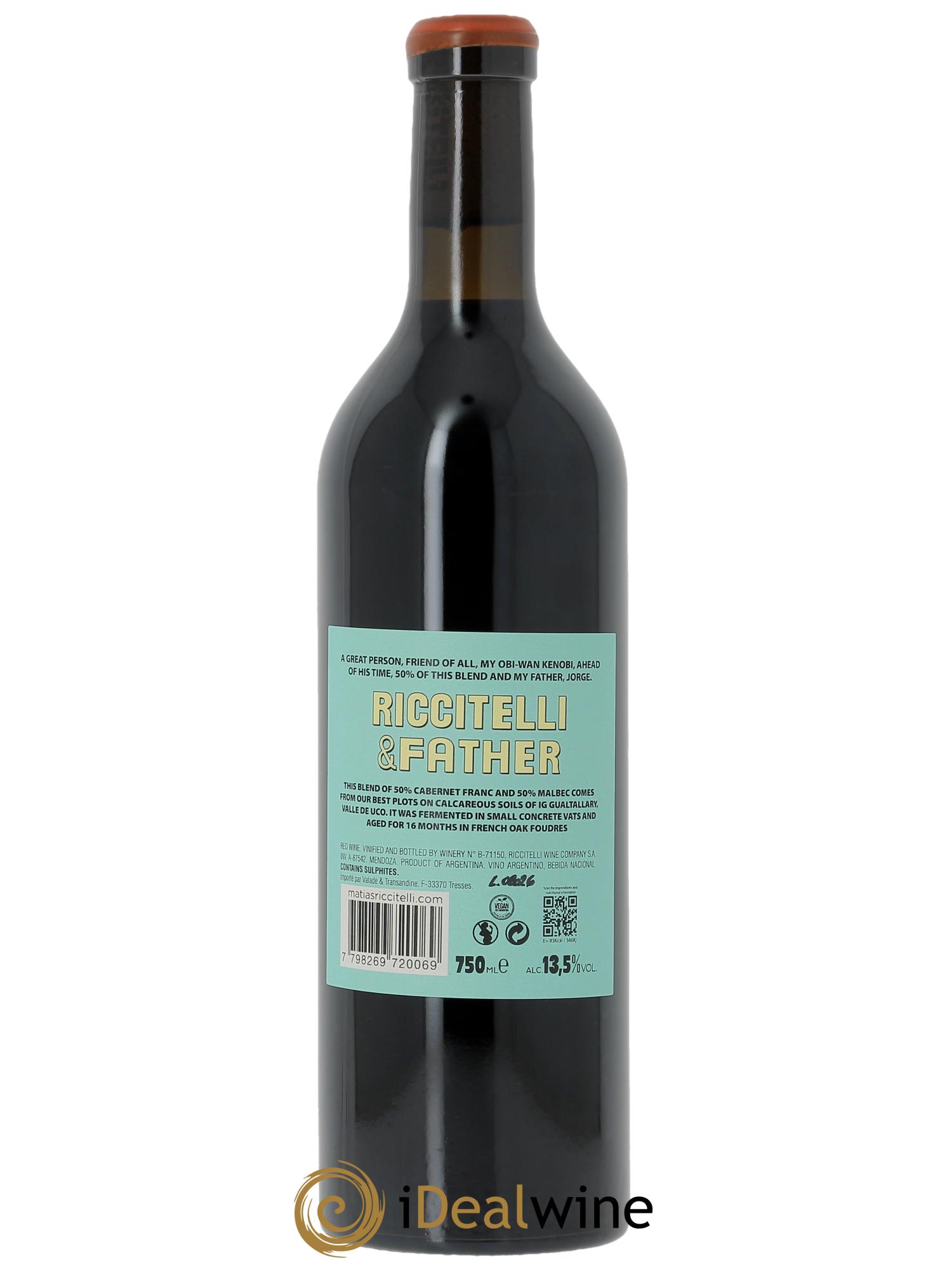 Mendoza Riccitelli & Father Malbec et Cabernet Franc 2023 - Posten von 1 Flasche - 1