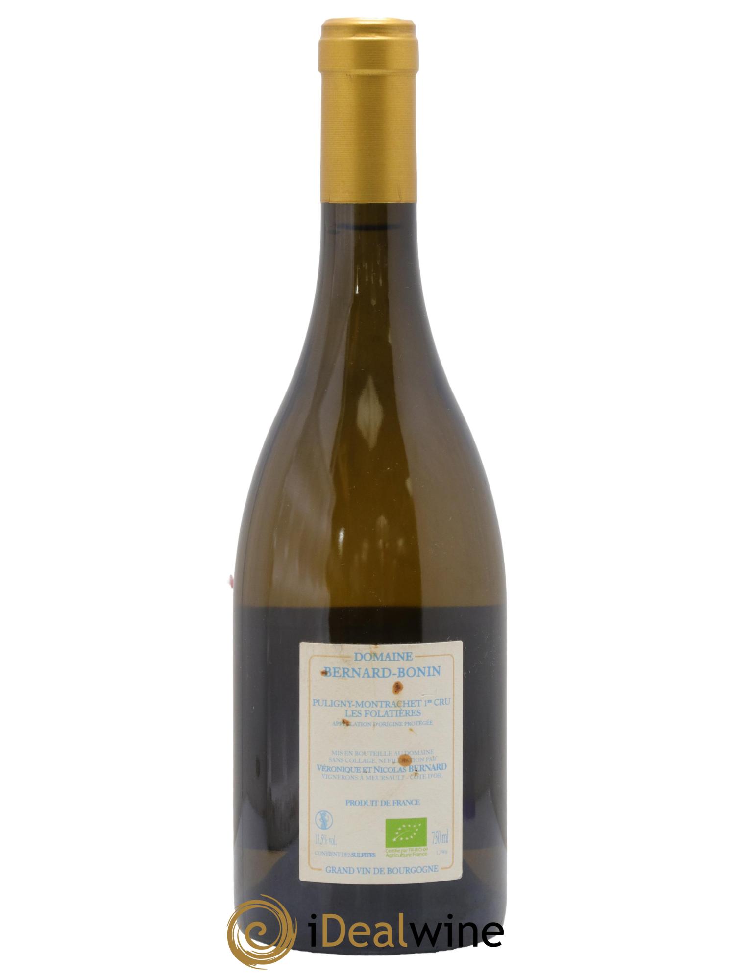 Puligny-Montrachet 1er Cru Les Folatières Bernard Bonin 2019 - Lot de 1 bouteille - 1
