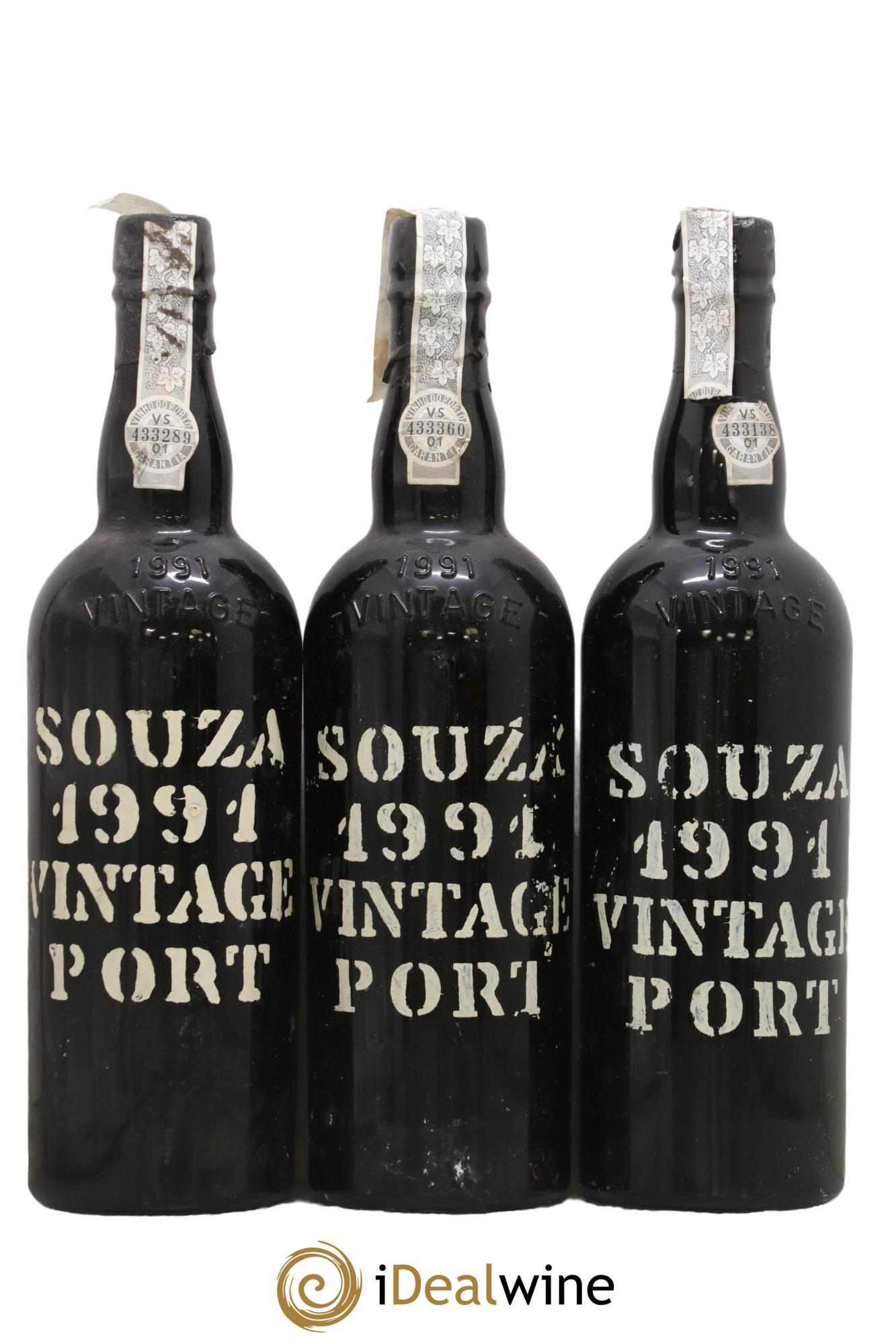 Porto Souza Vintage Port 1991 - Lot de 3 bouteilles - 0