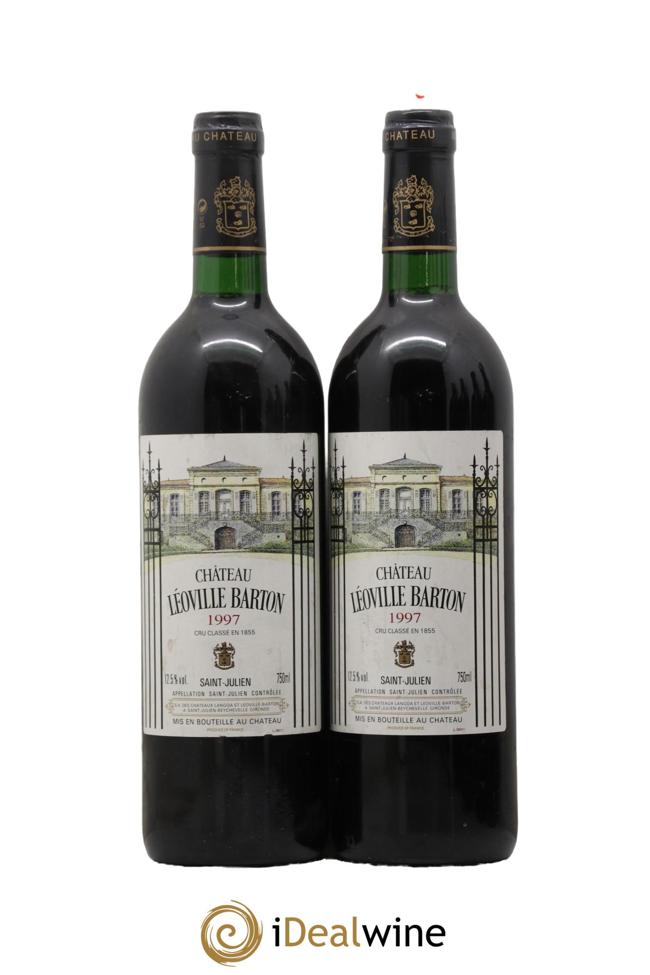 Château Léoville Barton 2ème Grand Cru Classé 1997 - Lot de 2 bouteilles - 0