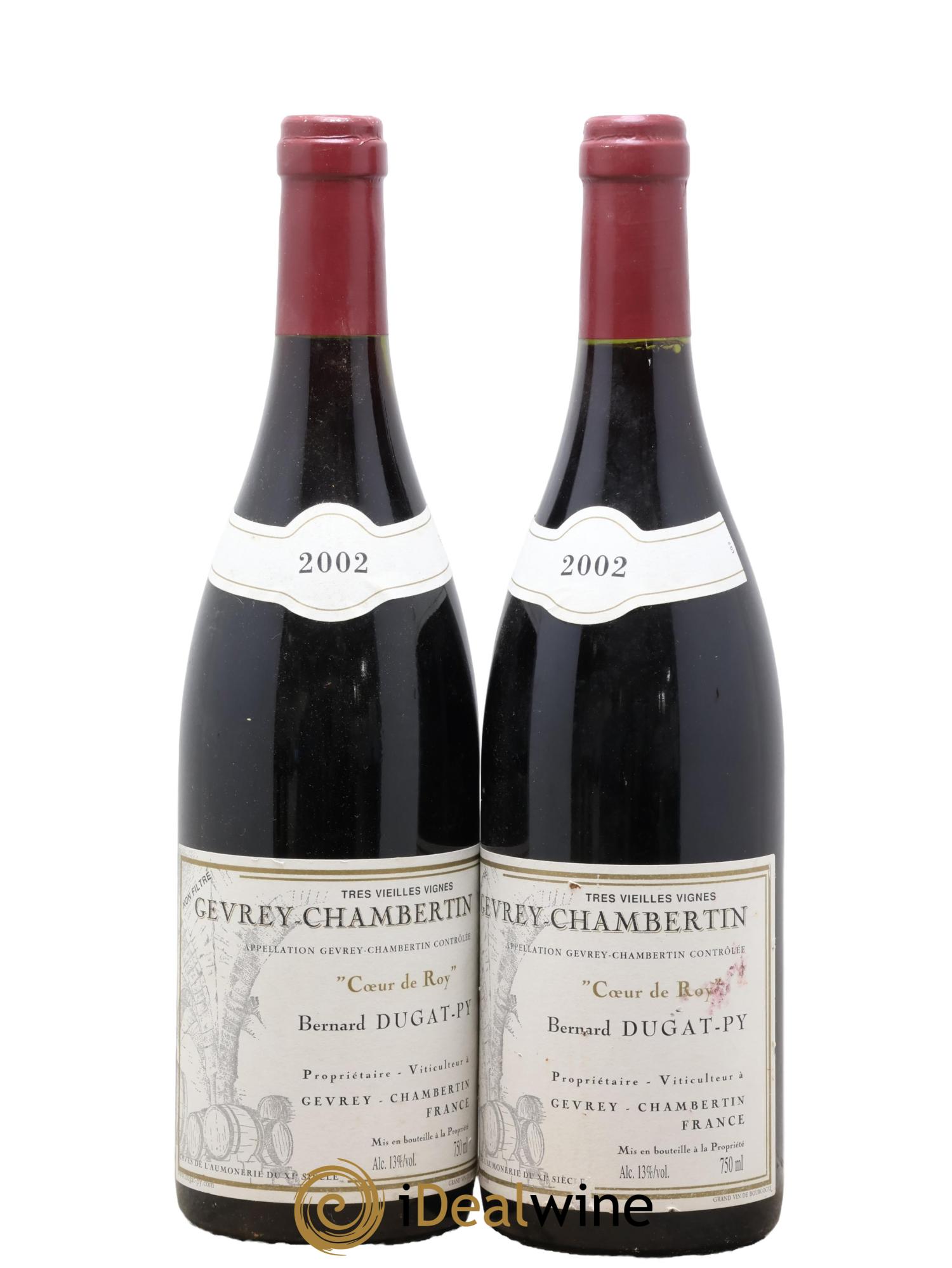 Gevrey-Chambertin Coeur de Roy Très Vieilles Vignes Dugat-Py  2002 - Lotto di 2 bottiglie - 0