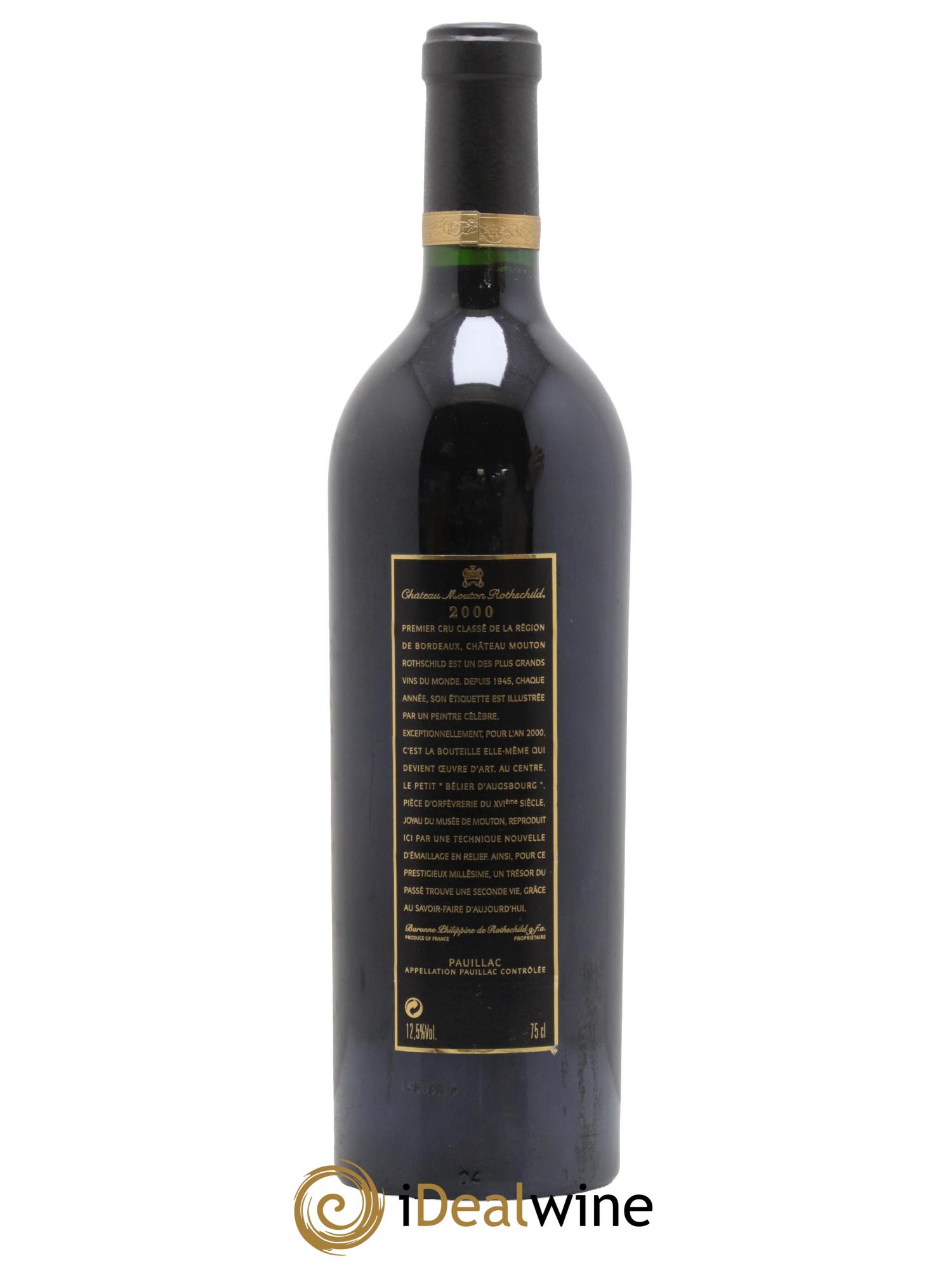 Château Mouton Rothschild 1er Grand Cru Classé 2000 - Lot de 1 bouteille - 1