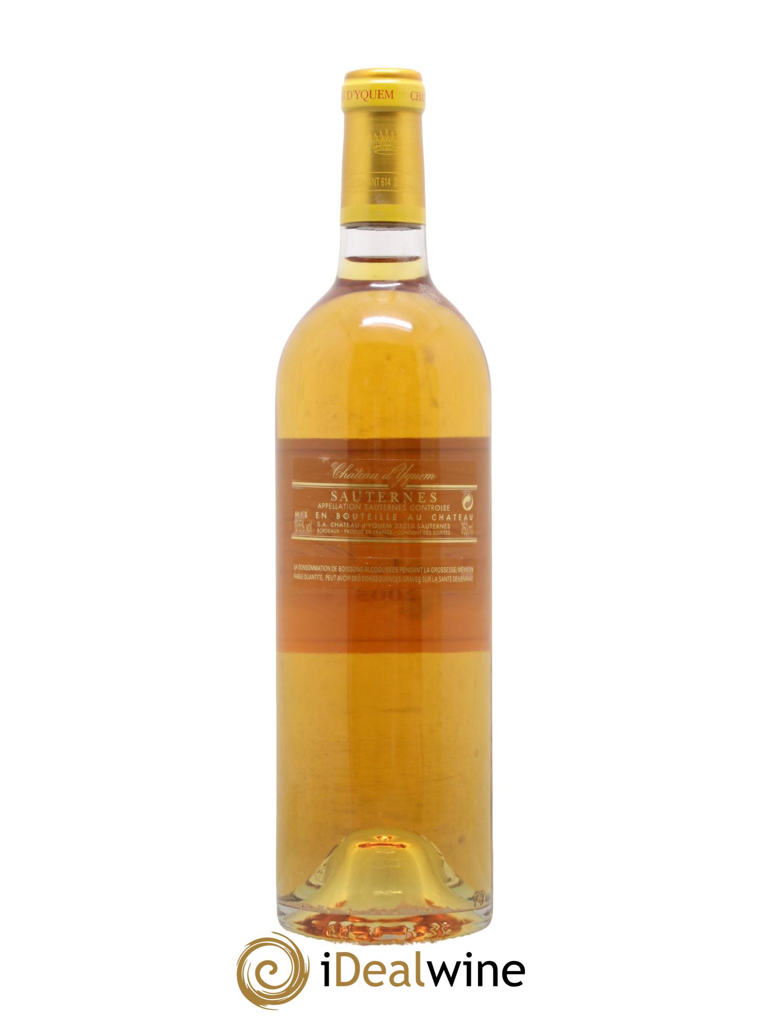 Château d' Yquem 1er Cru Classé Supérieur  2005 - Lotto di 1 bottiglia - 2