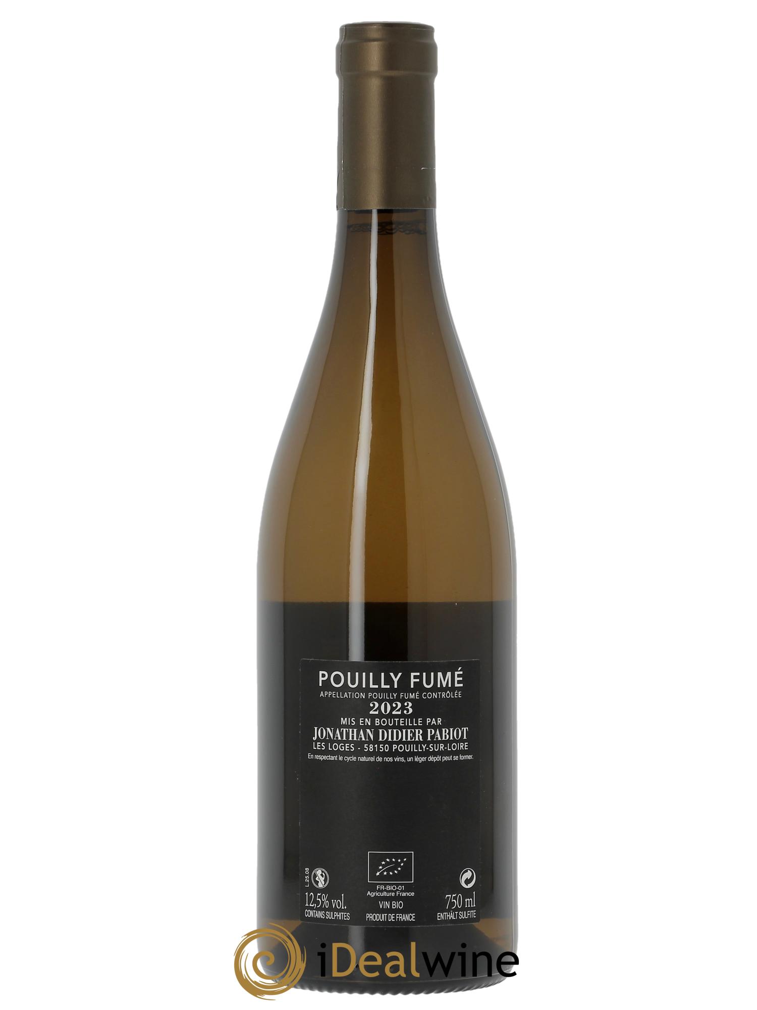 Pouilly-Fumé Eurythmie Jonathan Didier Pabiot 2023 - Lot of 1 bottle - 1