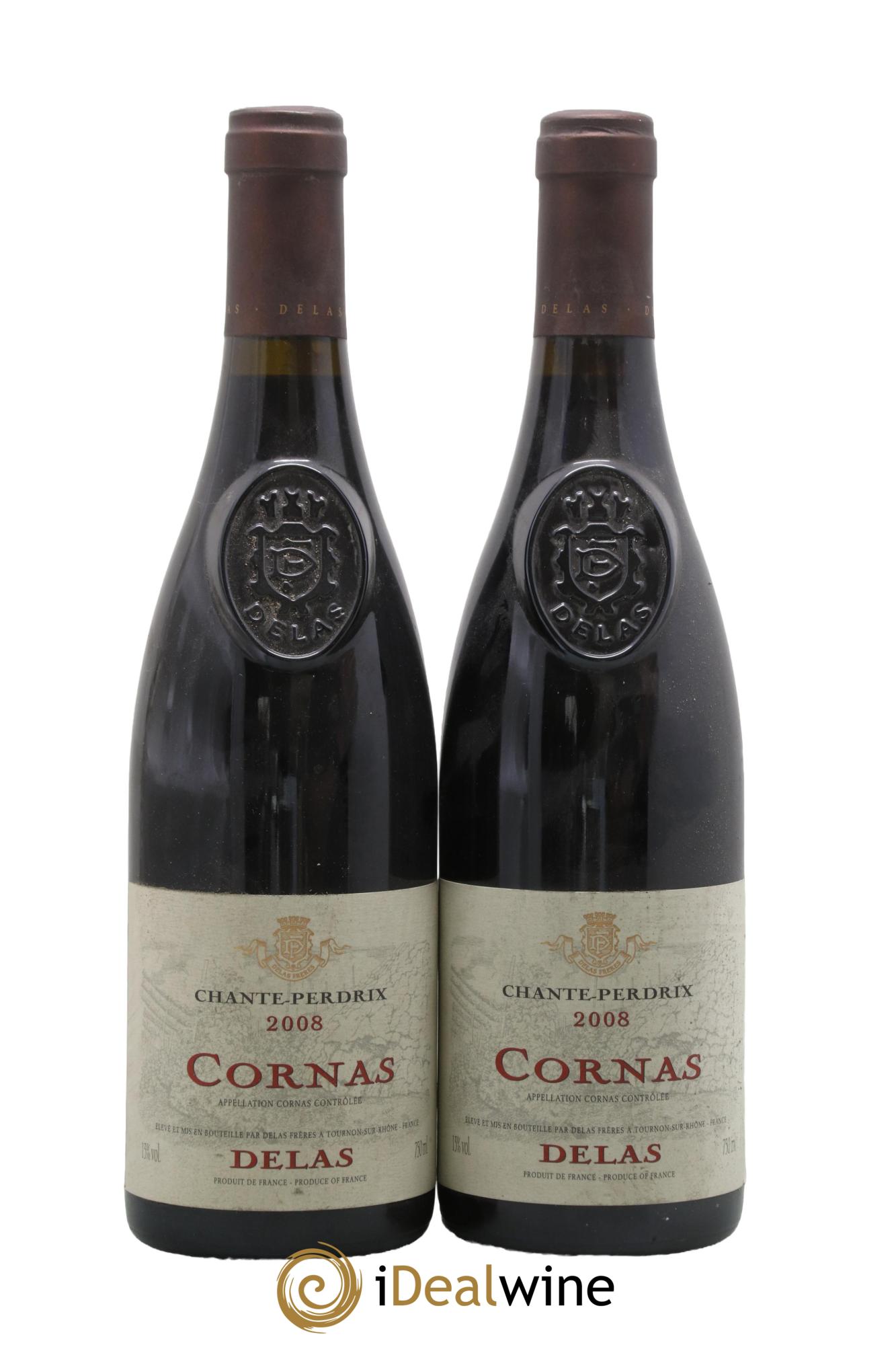 Cornas Chante-Perdrix Delas Frères 2008 - Lotto di 2 bottiglie - 0