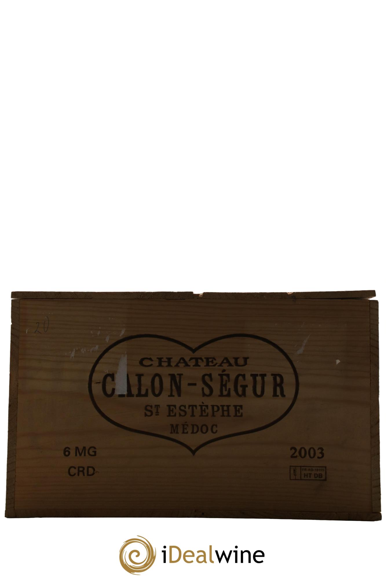 Château Calon Ségur 3ème Grand Cru Classé 2003 - Lot de 6 magnums - 3