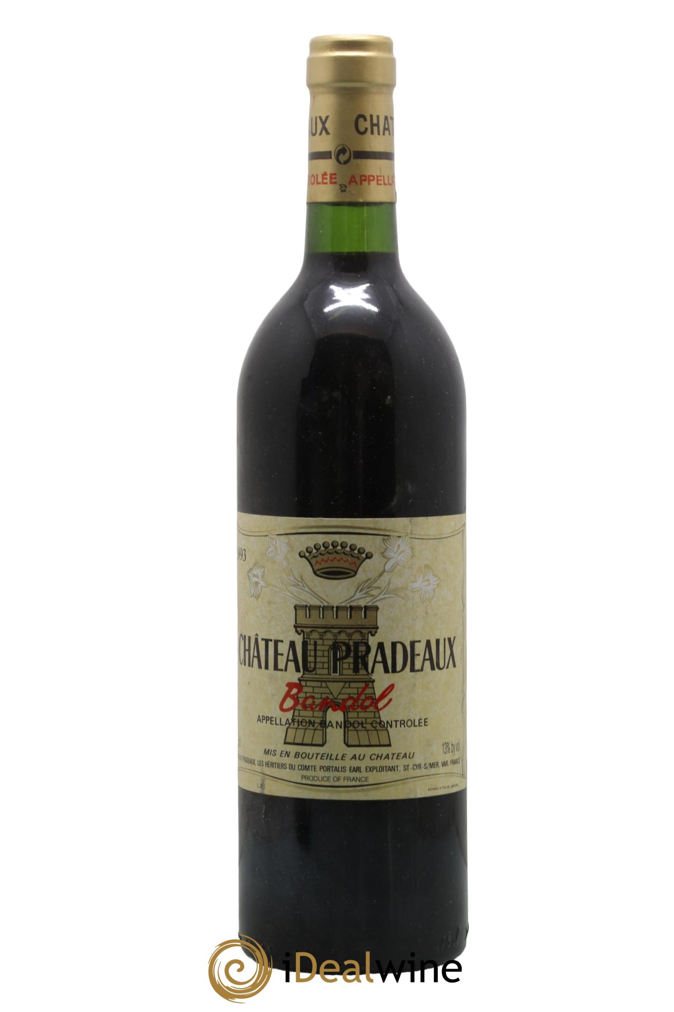 Bandol Château Pradeaux Famille Portalis 1993 - Lot de 1 bouteille - 0