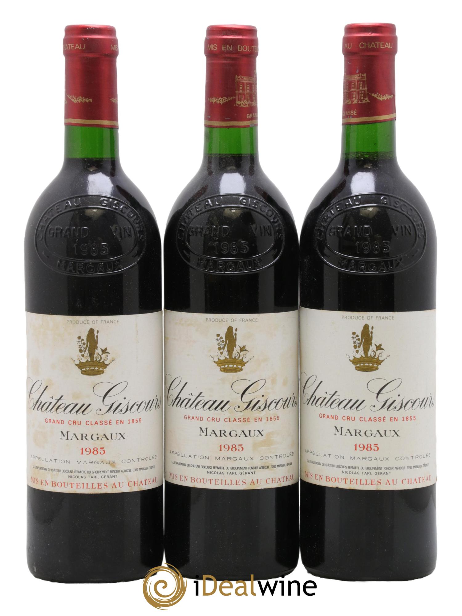 Château Giscours 3ème Grand Cru Classé 1985 - Lot de 3 bouteilles - 0