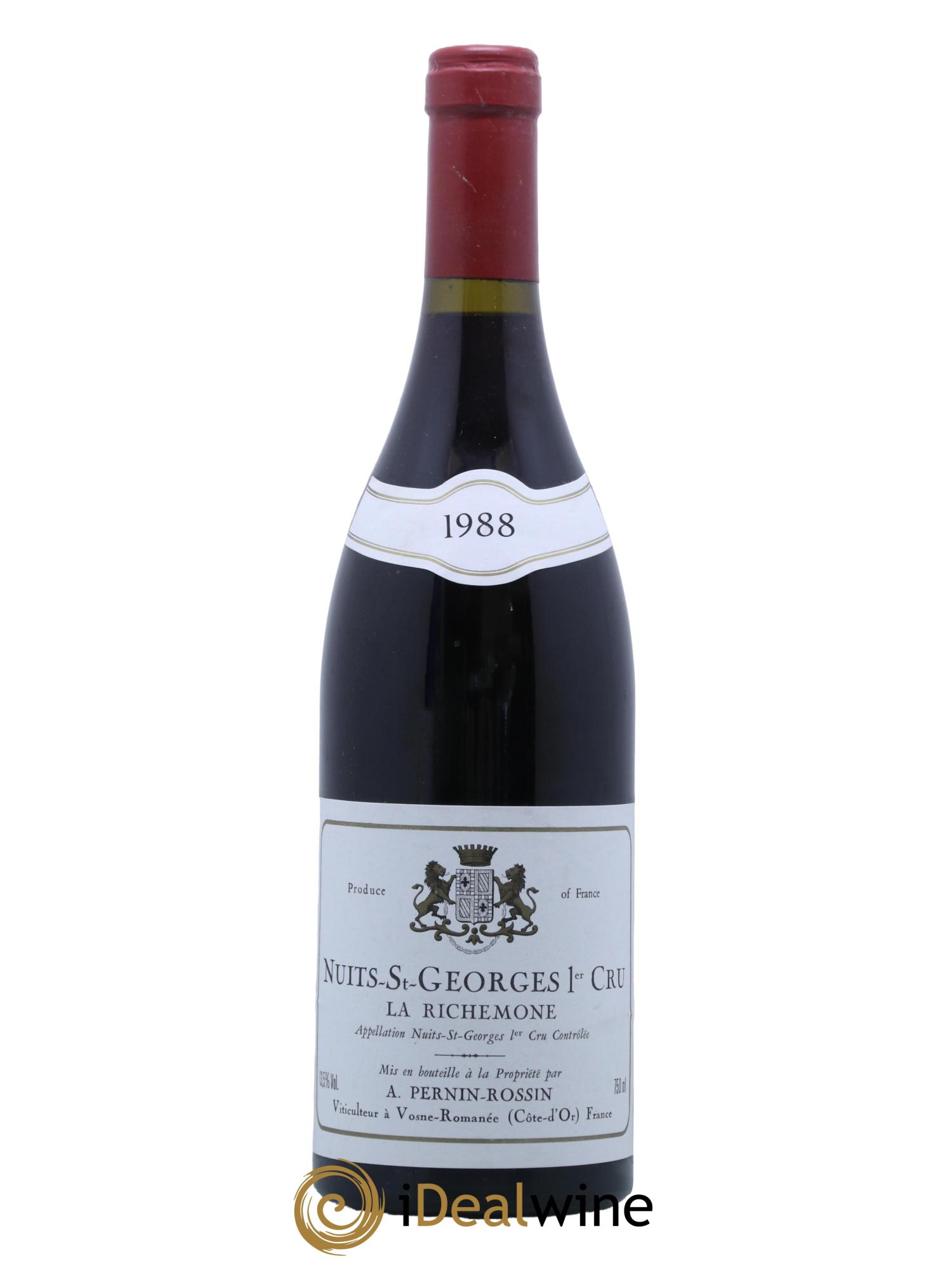 Nuits-Saint-Georges 1er Cru La Richemone Pernin-Rossin 1988 - Lot de 1 bouteille - 0