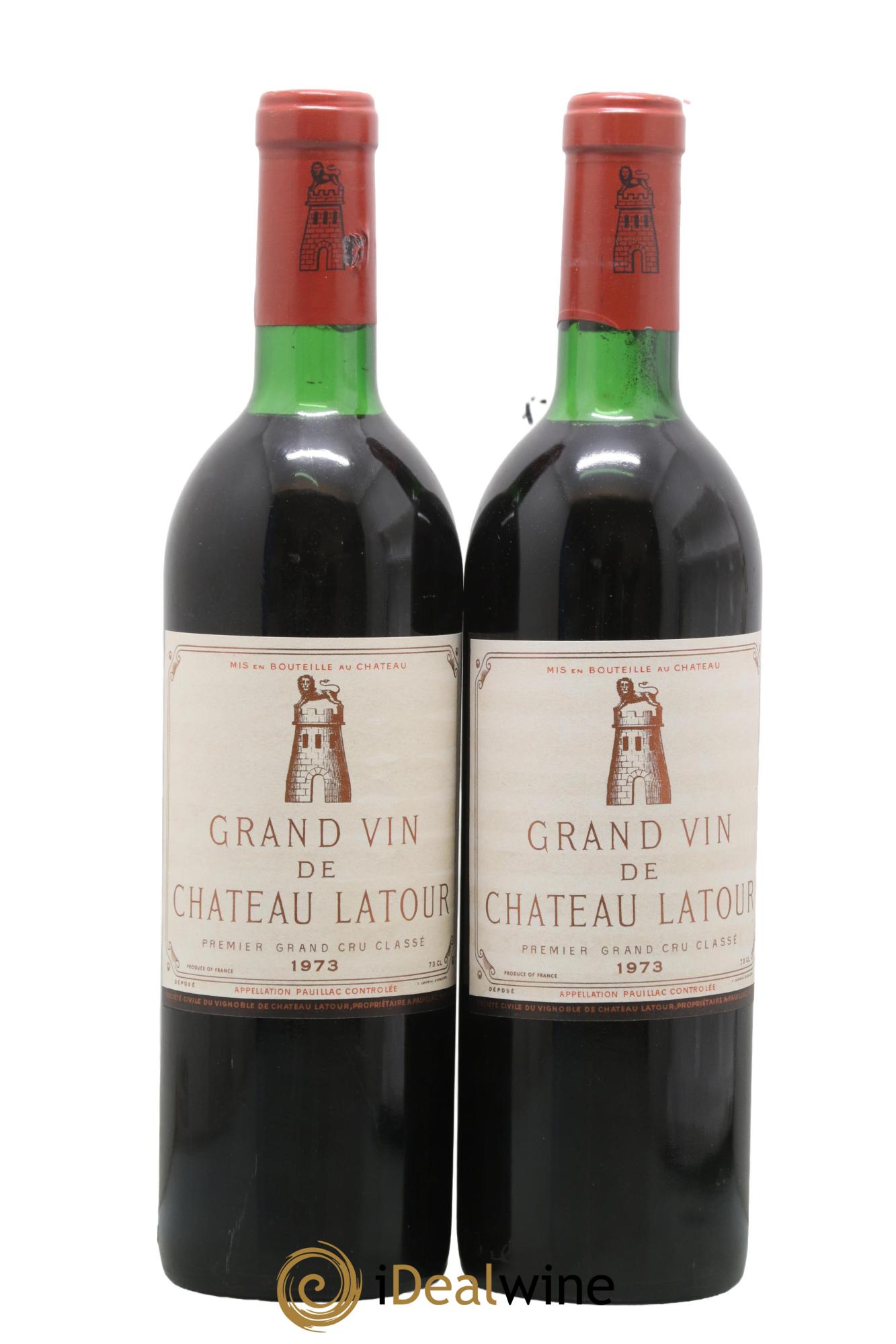 Château Latour 1er Grand Cru Classé 1973 - Lotto di 2 bottiglie - 0