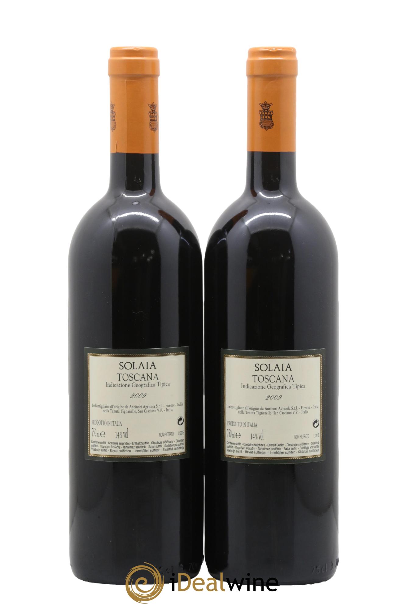 Toscana IGT Solaia Tenuta Tignanello - Marchesi Antinori 2009 - Lotto di 2 bottiglie - 1