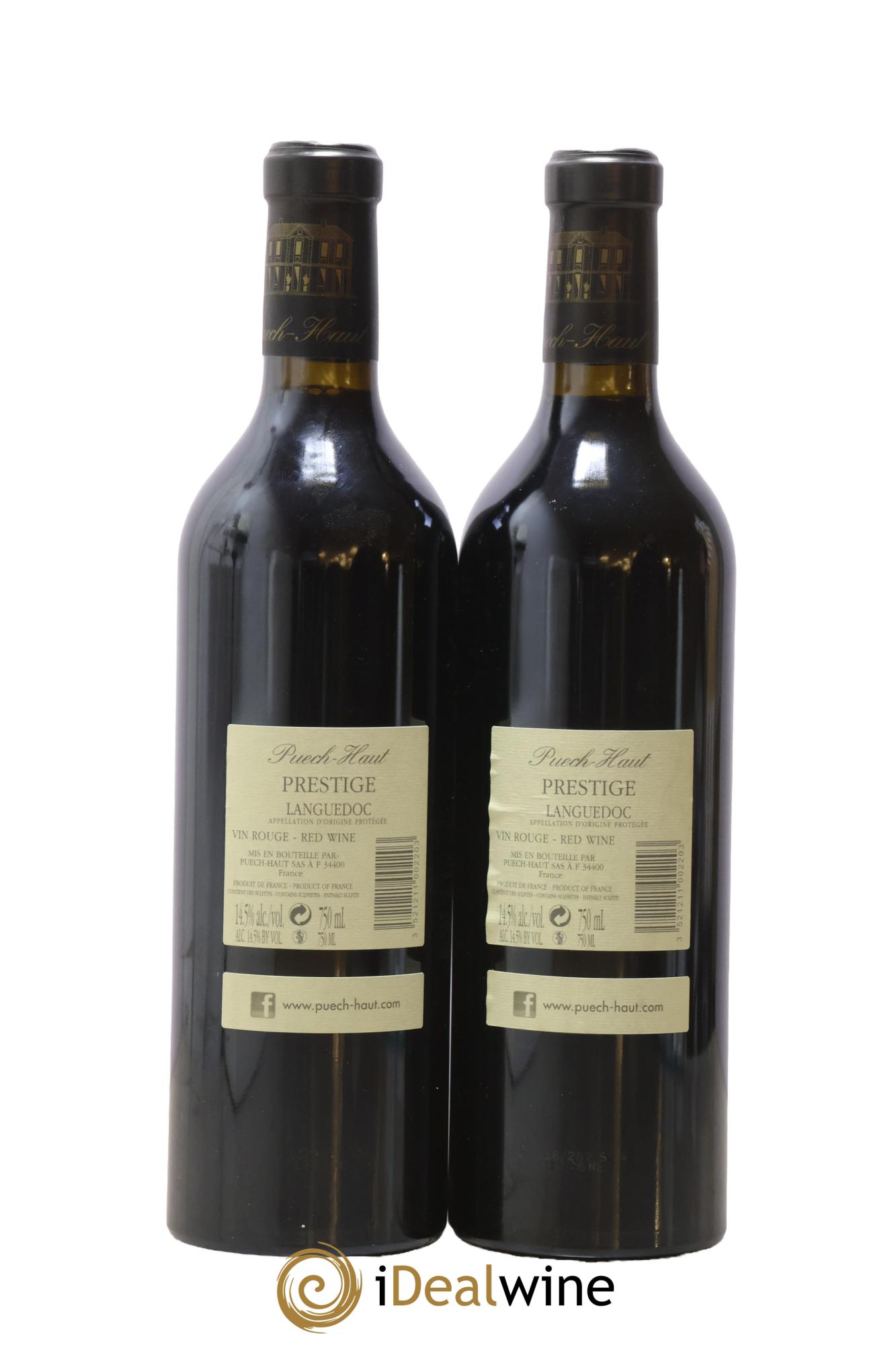 Coteaux du Languedoc Château Puech-Haut Prestige Gérard Bru 2016 - Lot of 2 bottles - 1