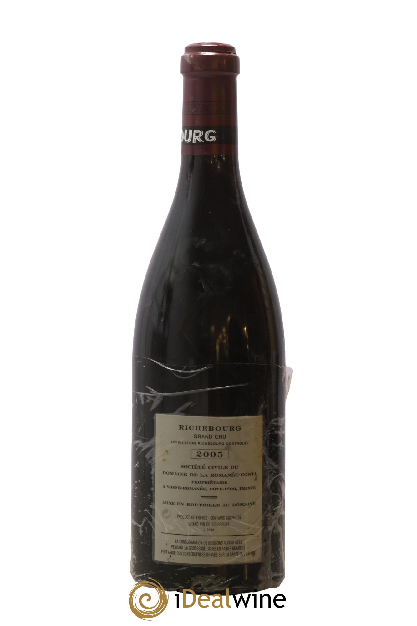 Richebourg Grand Cru Domaine de la Romanée-Conti 2005 - Lot de 1 bouteille - 1
