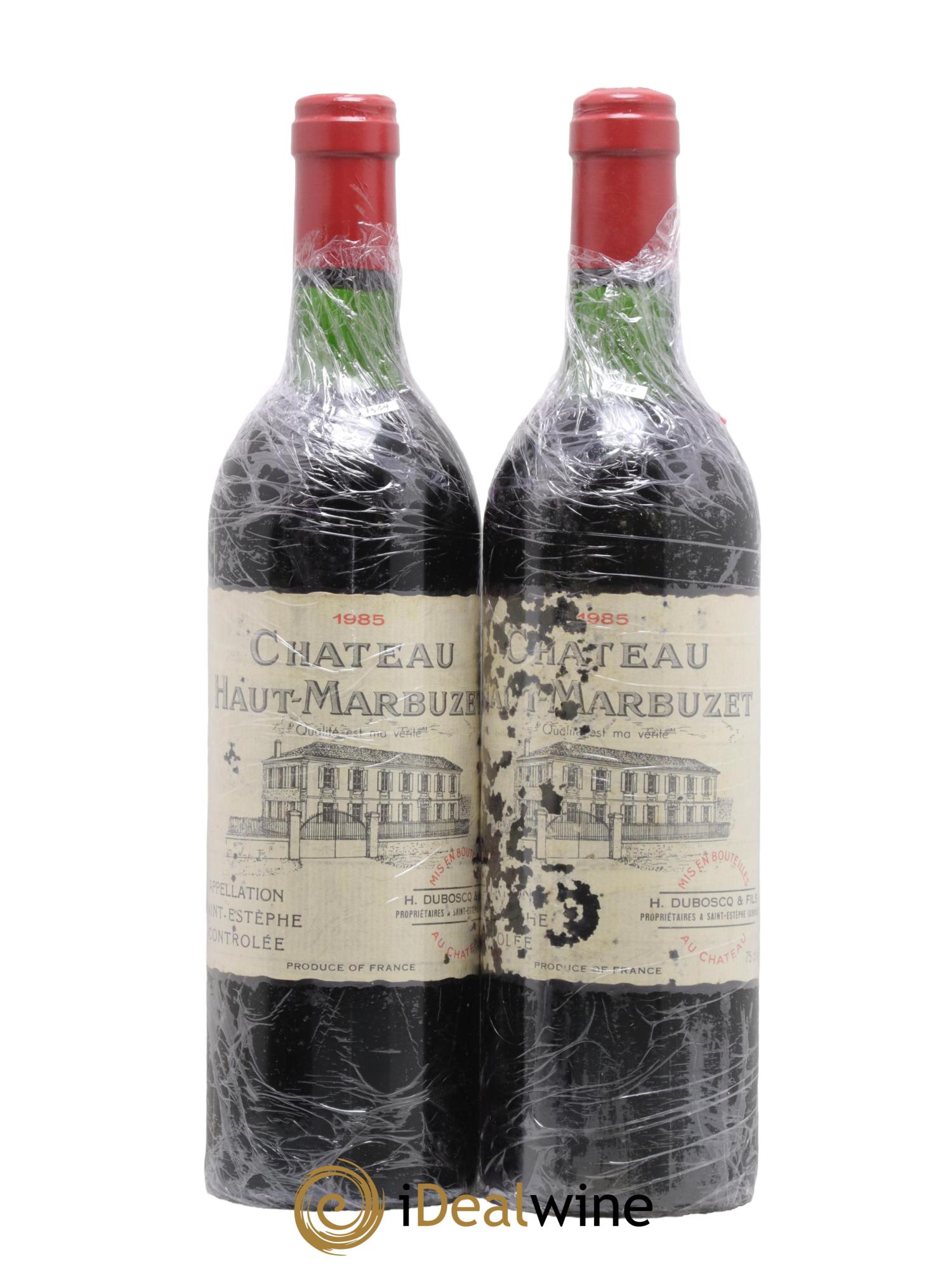 Château Haut Marbuzet 1985 - Lot de 2 bouteilles - 0