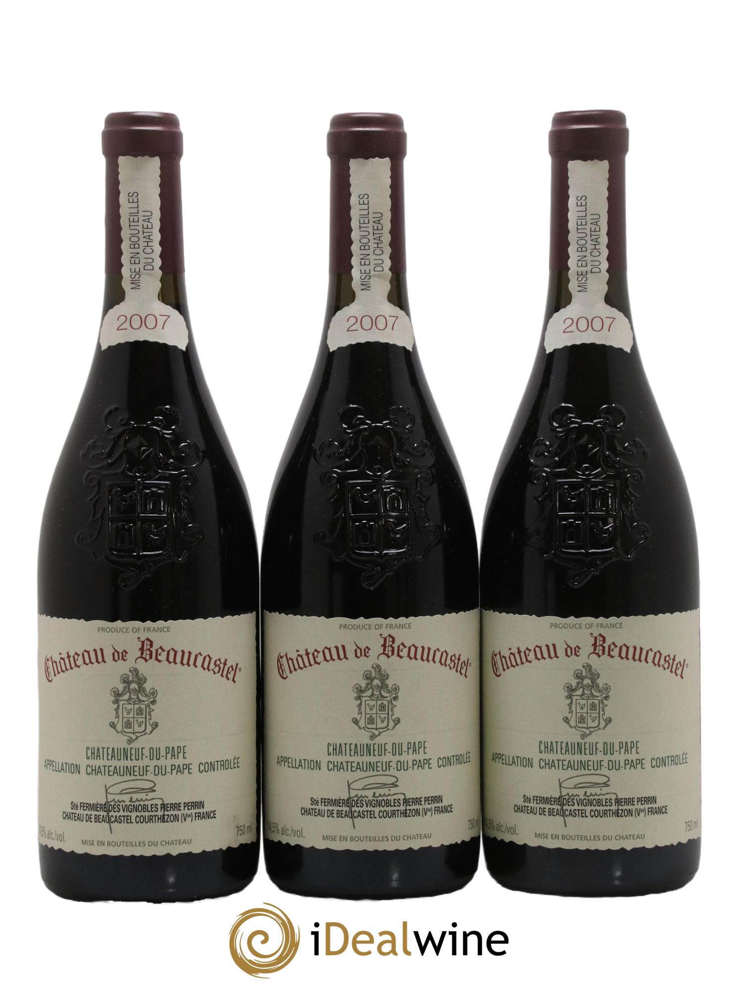 Châteauneuf-du-Pape Château de Beaucastel Famille Perrin 2007 - Lot de 6 bouteilles - 1