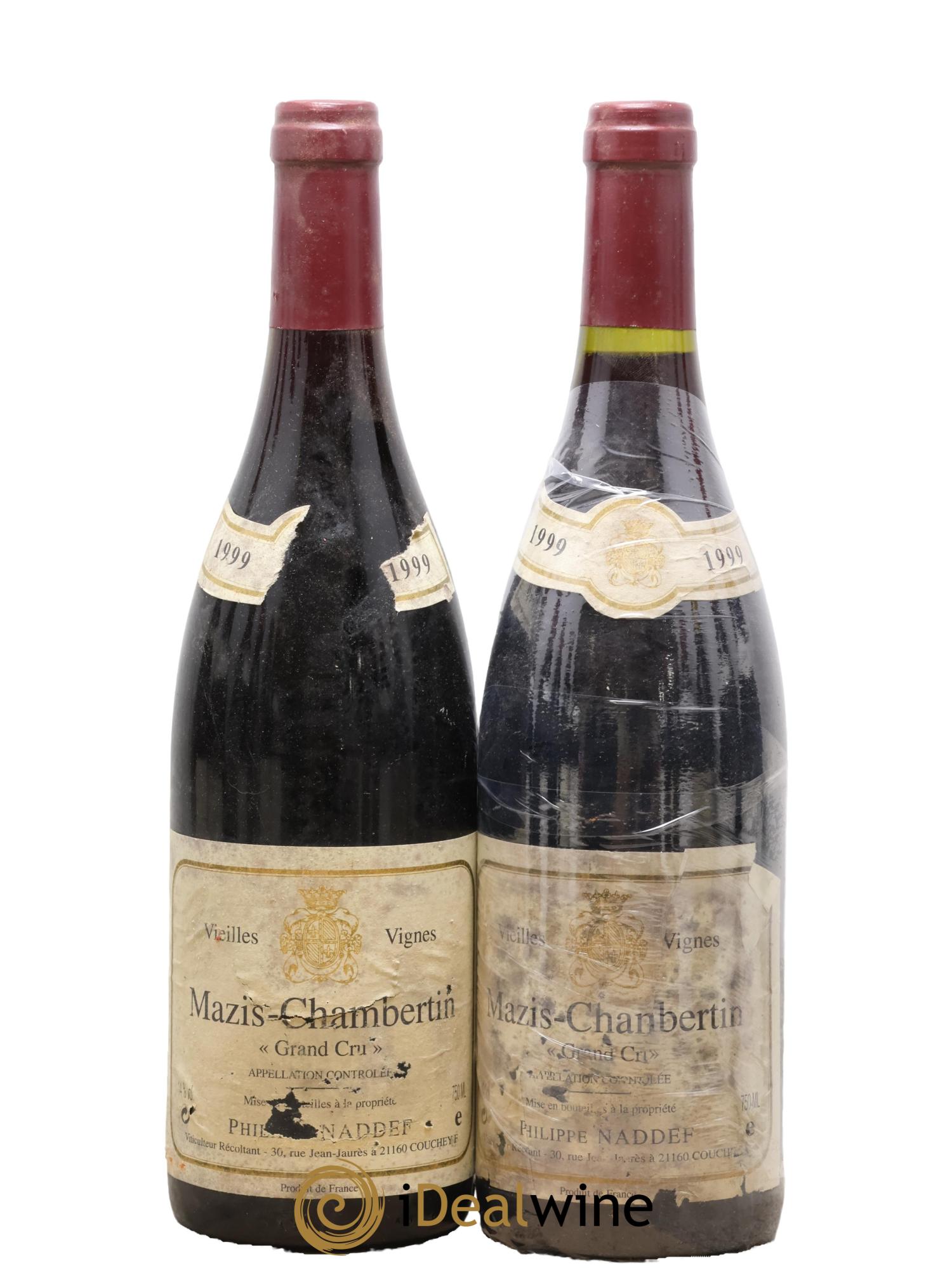 Mazis-Chambertin Grand Cru Vieilles Vignes Philippe Naddef 1999 - Lot of 2 bottles - 0