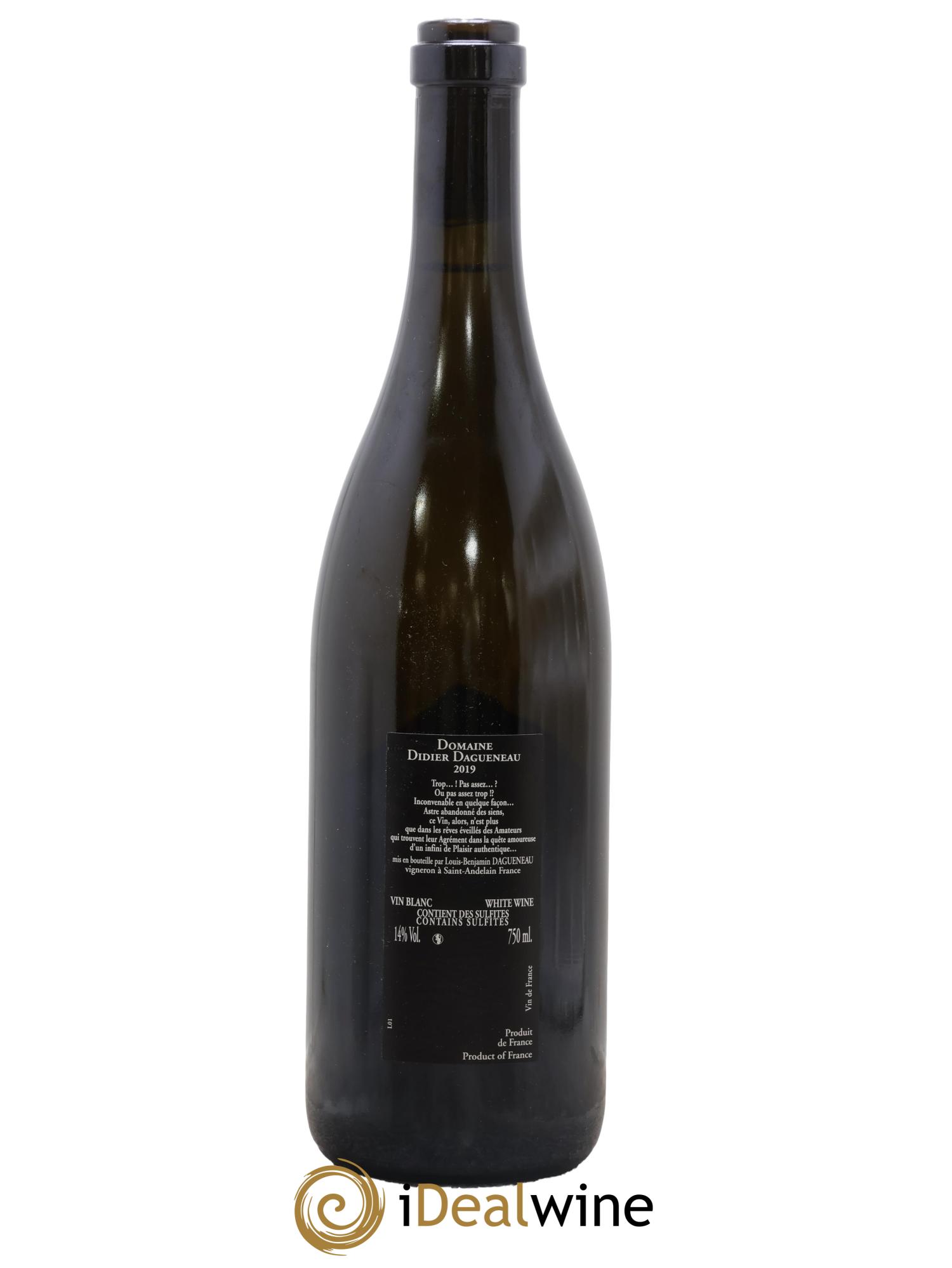 Vin de France (anciennement Pouilly-Fumé) Silex Dagueneau (Domaine Didier - Louis-Benjamin) 2019 - Lot de 1 bouteille - 1