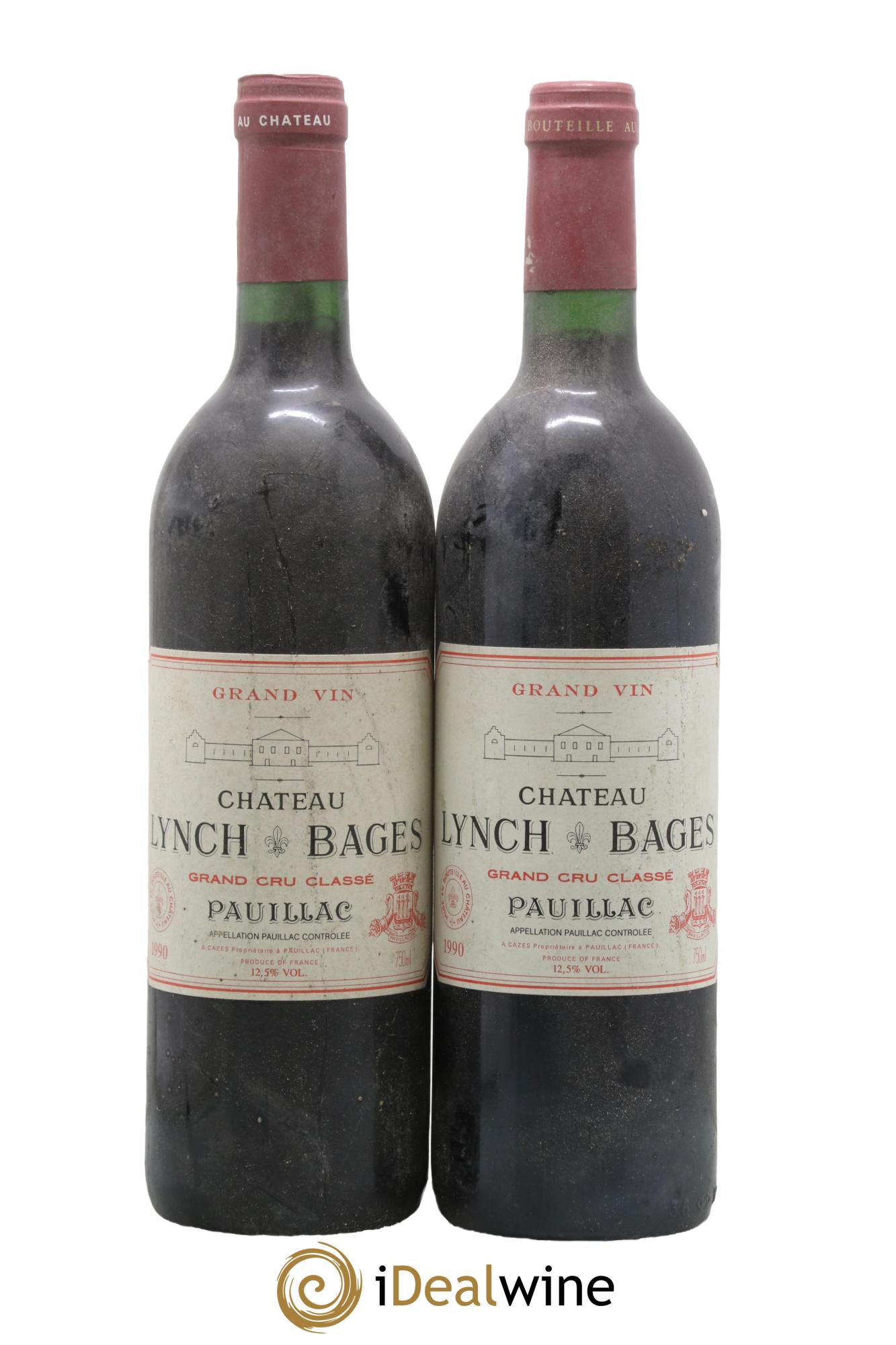 Château Lynch Bages 5ème Grand Cru Classé 1990 - Lot de 2 bouteilles - 0
