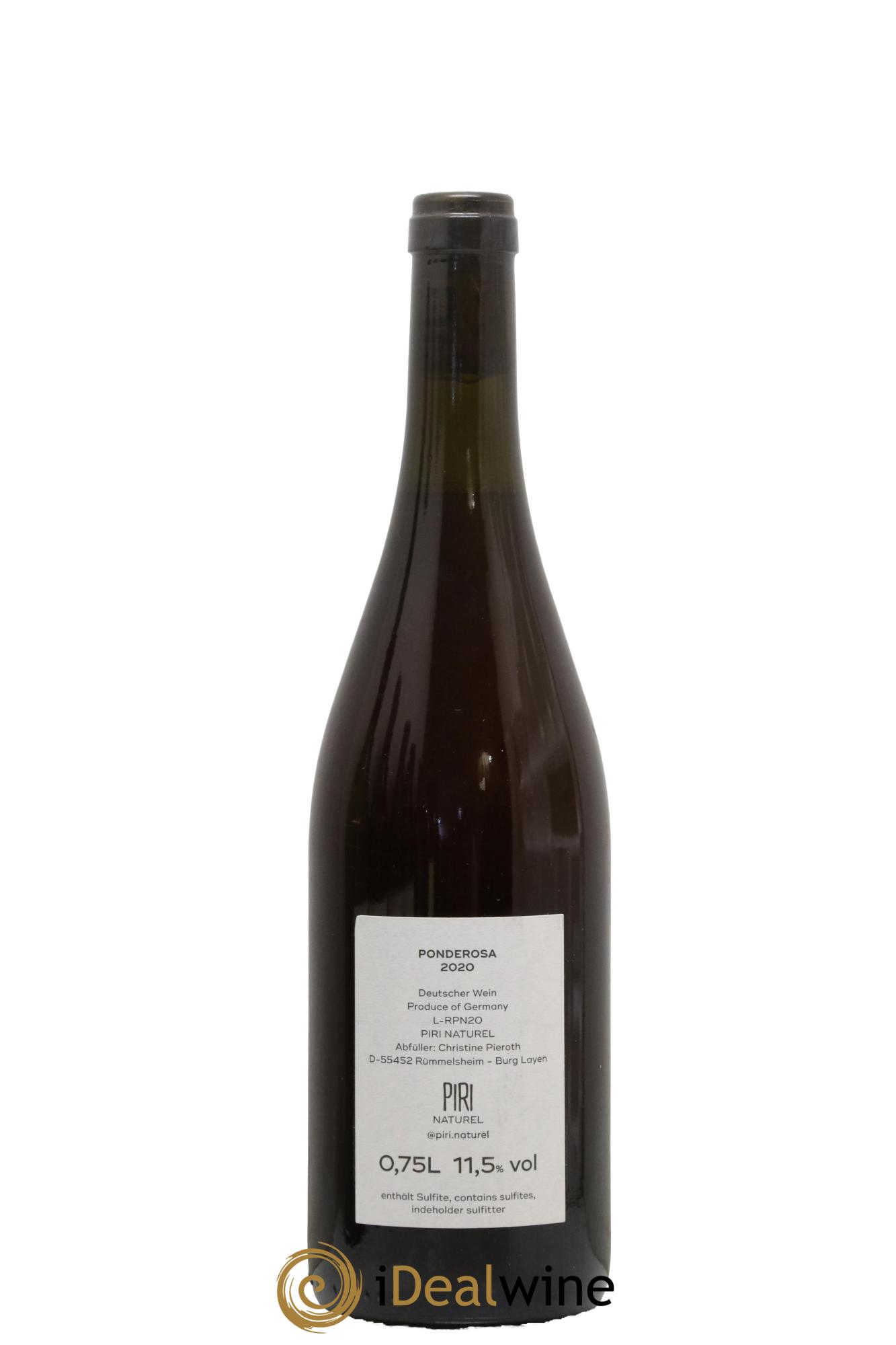 Rosé Piri Naturel Ponderosa 2020 - Lot de 1 bouteille - 1