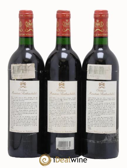 Château Mouton Rothschild 1er Grand Cru Classé 1990 - Posten von 3 Flaschen - 1