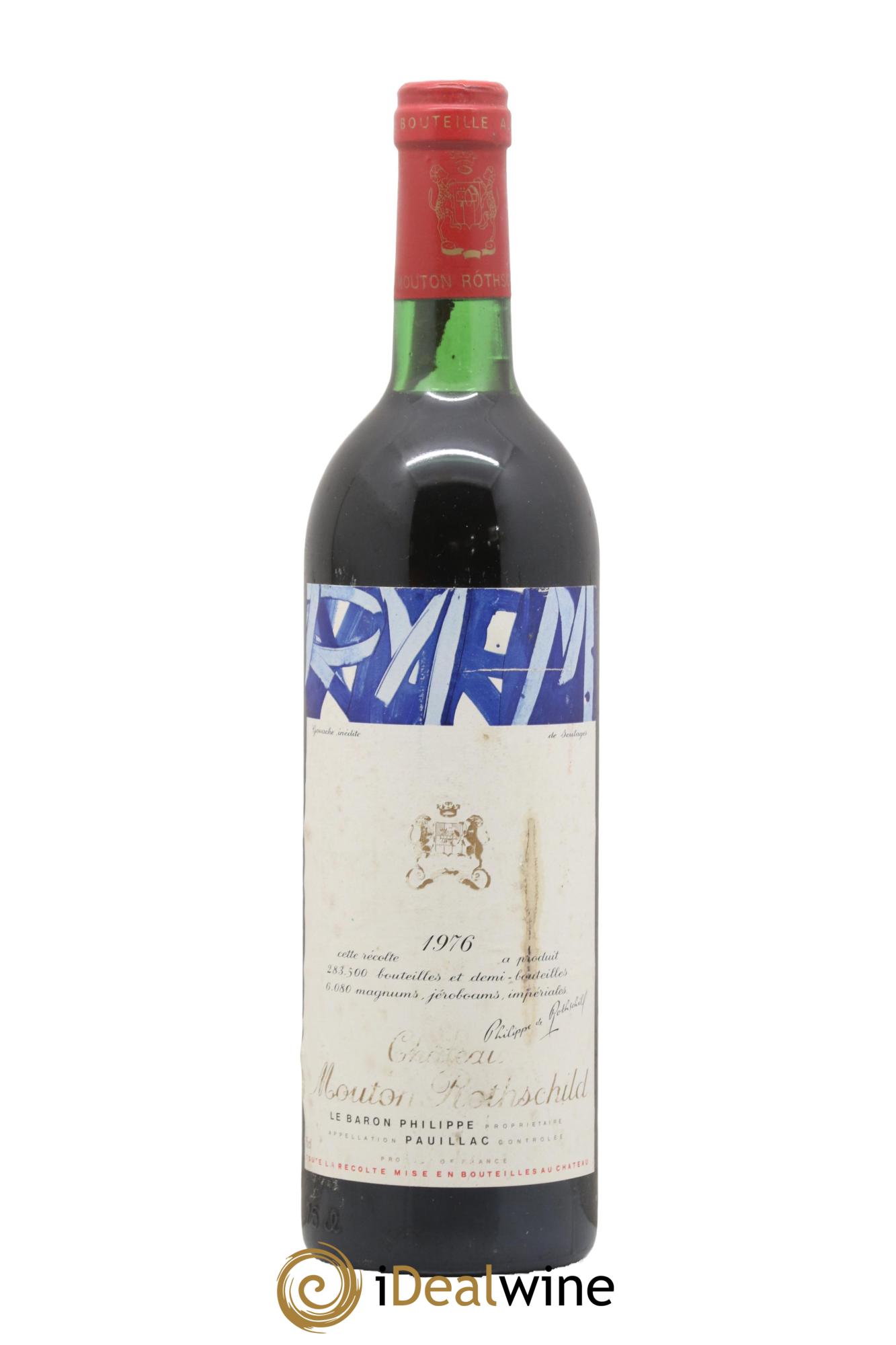 Château Mouton Rothschild 1er Grand Cru Classé 1976 - Lot de 1 bouteille - 0
