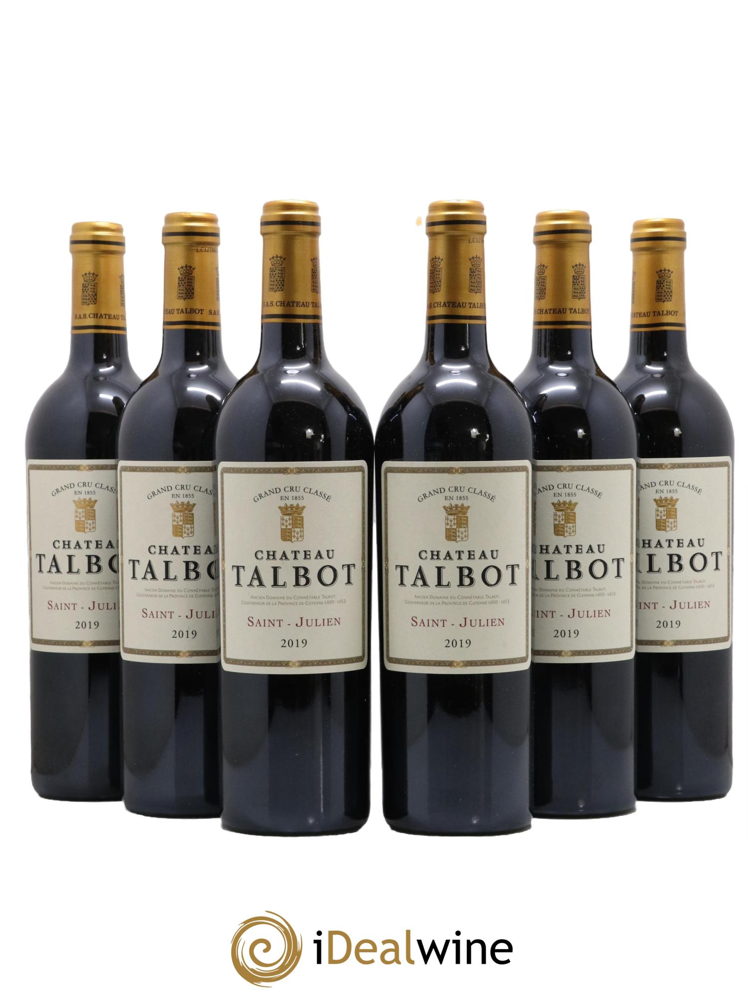 Château Talbot 4ème Grand Cru Classé 2019 - Lot de 6 bouteilles - 0