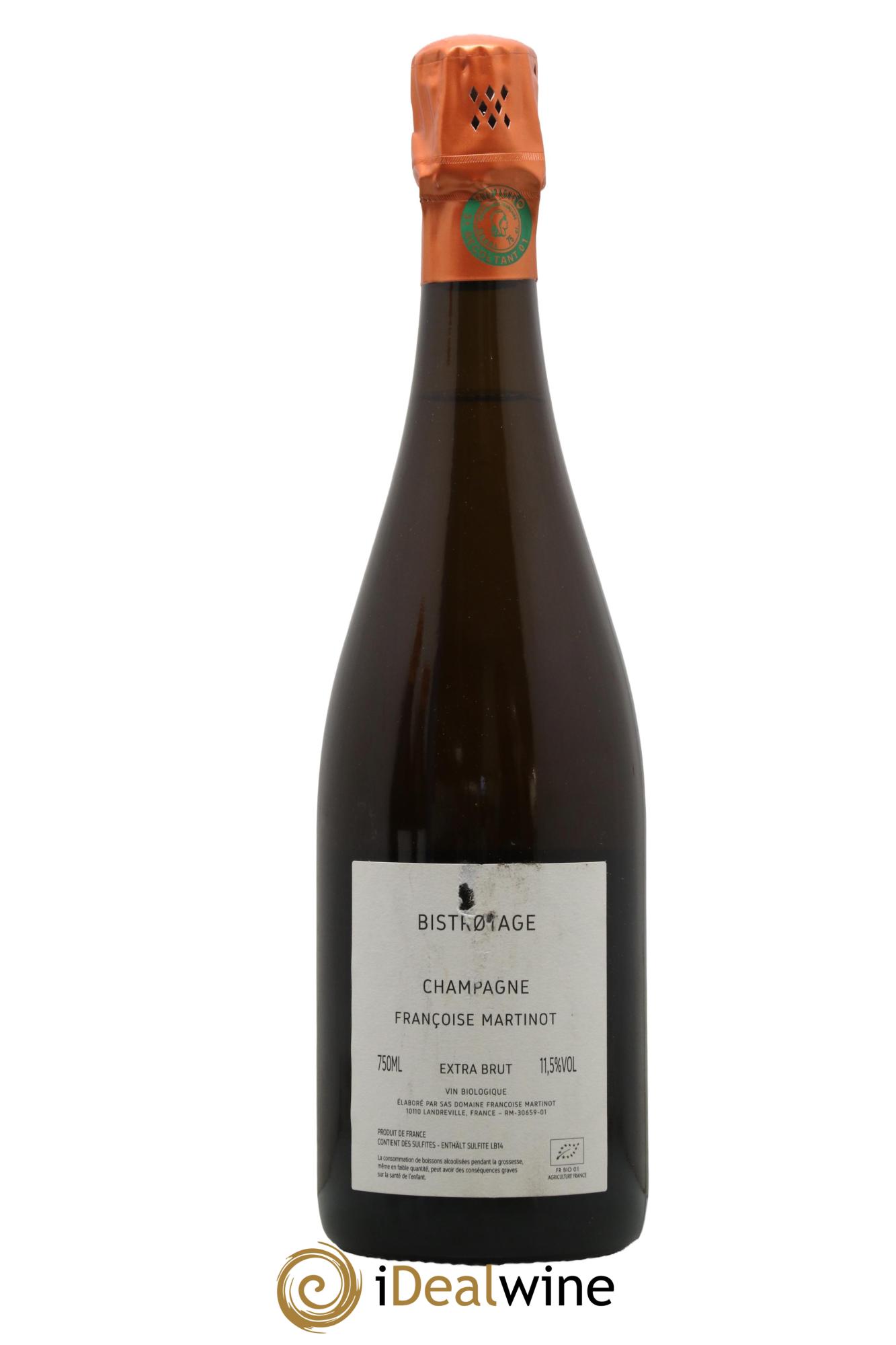 Bistrotage B.14 plus 1 Extra-Brut Françoise Martinot - Charles Dufour - Lot de 1 bouteille - 1