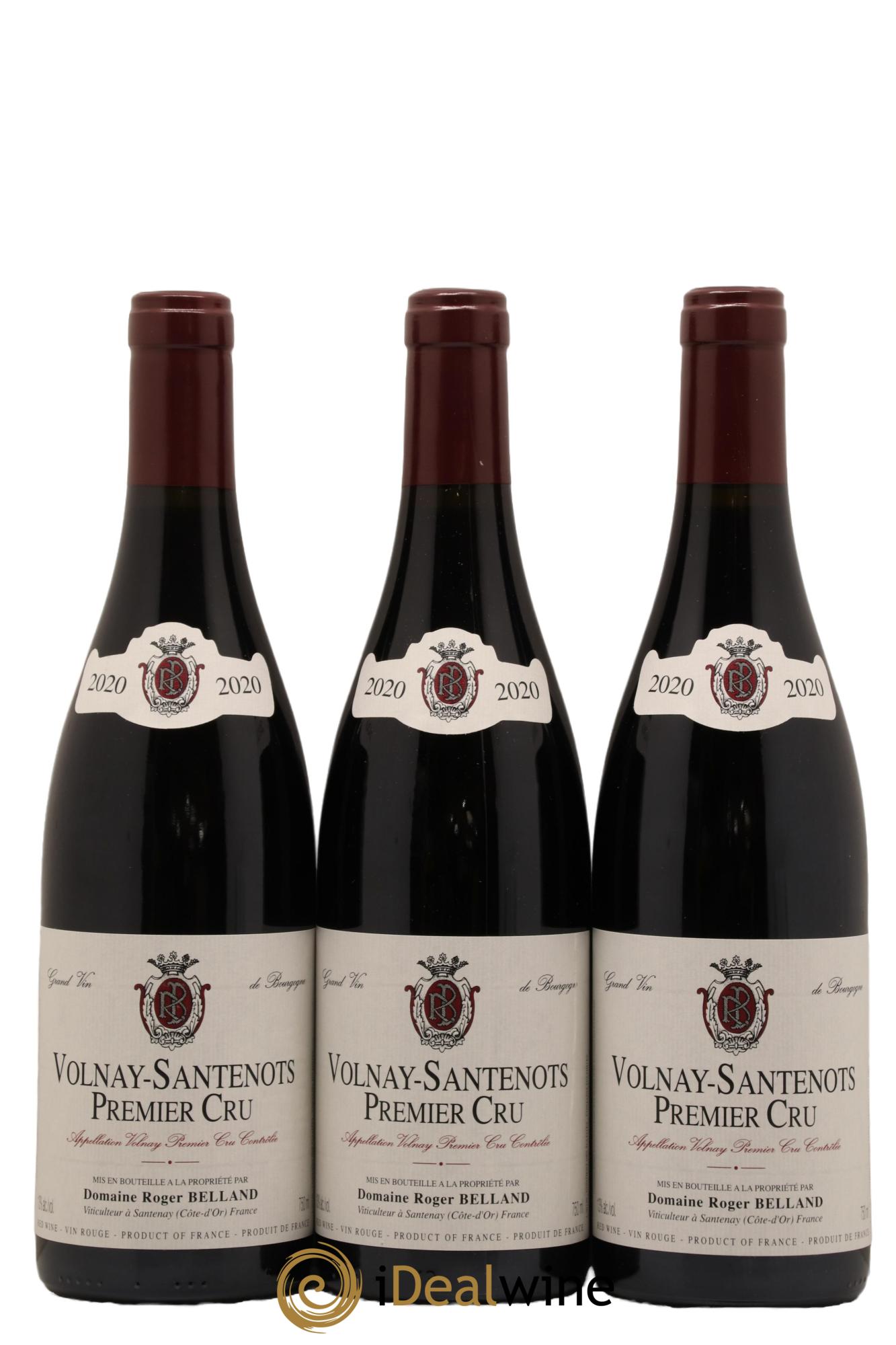 Volnay 1er Cru Santenots Domaine Roger Belland 2020 - Lot de 3 bouteilles - 0