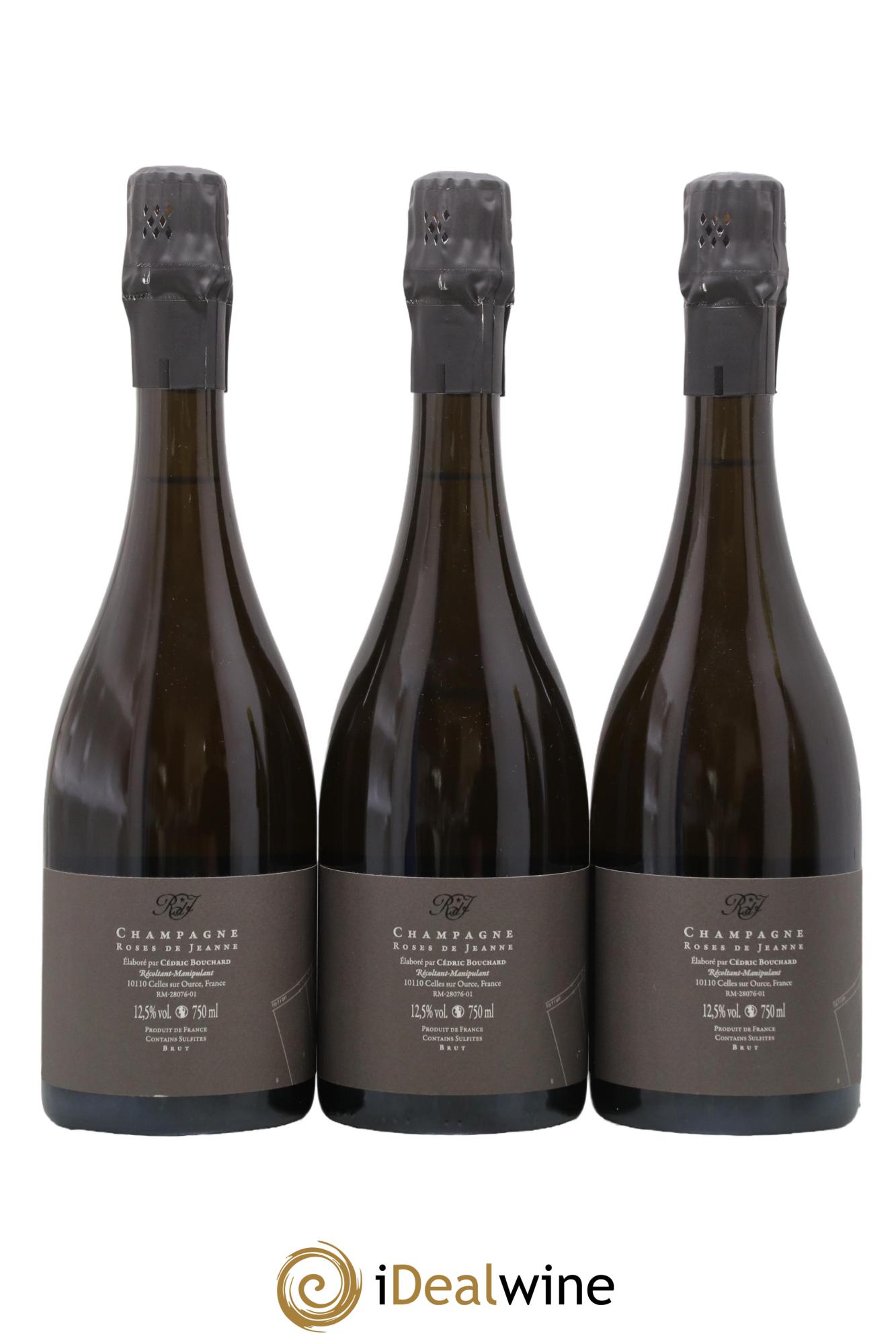 Roses de Jeanne Côte de Val Vilaine Blanc de Noirs Cédric Bouchard 2020 - Lot of 3 bottles - 1