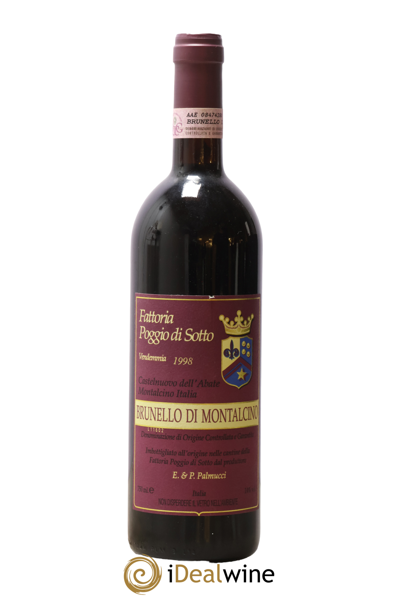 Brunello di Montalcino DOCG Poggio di Sotto 1998 - Lot de 1 bouteille - 0