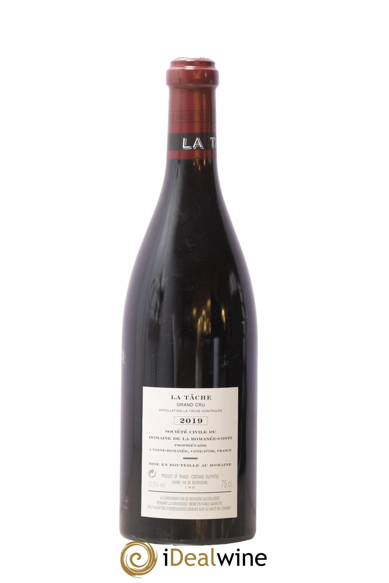 La Tâche Grand Cru Domaine de la Romanée-Conti 2019 - Lote de 1 botella - 1
