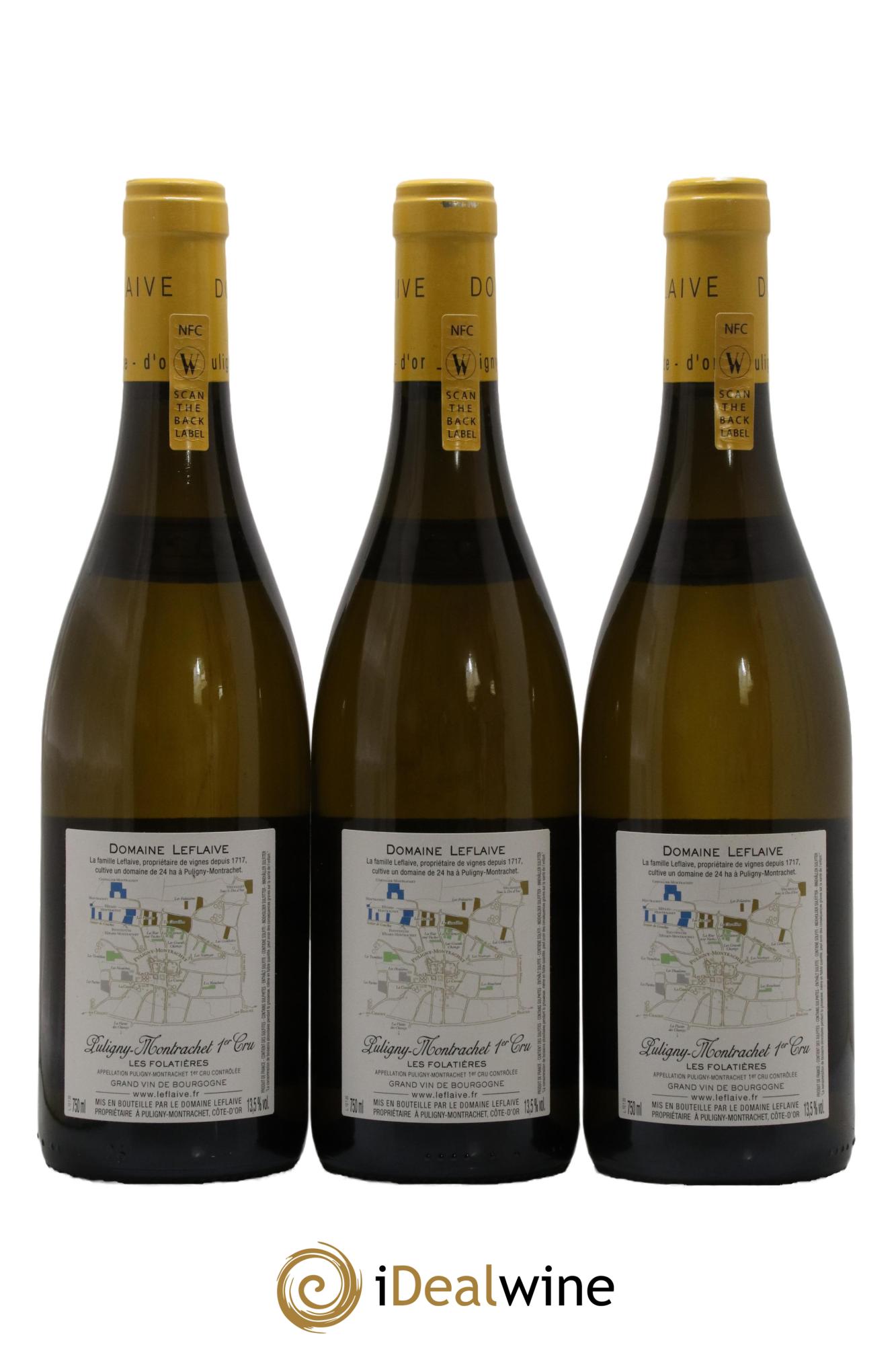 Puligny-Montrachet 1er Cru Les Folatières Leflaive (Domaine) 2020 - Lot de 3 bouteilles - 1