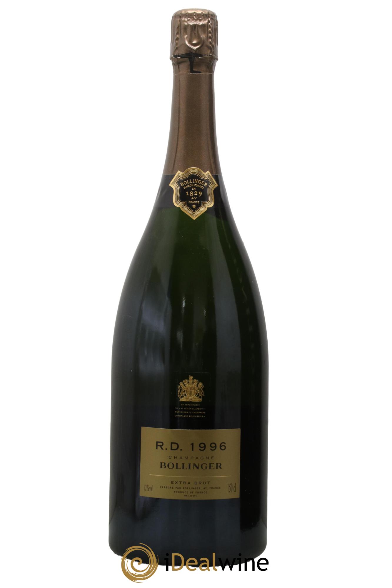 R.D. Extra-Brut Bollinger  1996 - Lot of 1 magnum - 1