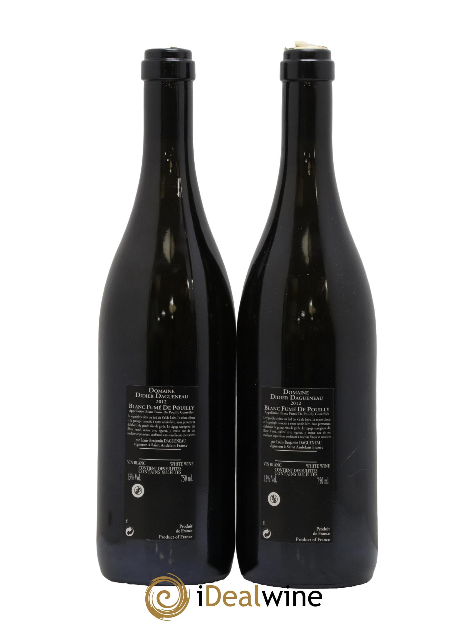 Vin de France (anciennement Pouilly-Fumé) Silex Dagueneau (Domaine Didier - Louis-Benjamin) 2012 - Posten von 2 Flaschen - 1