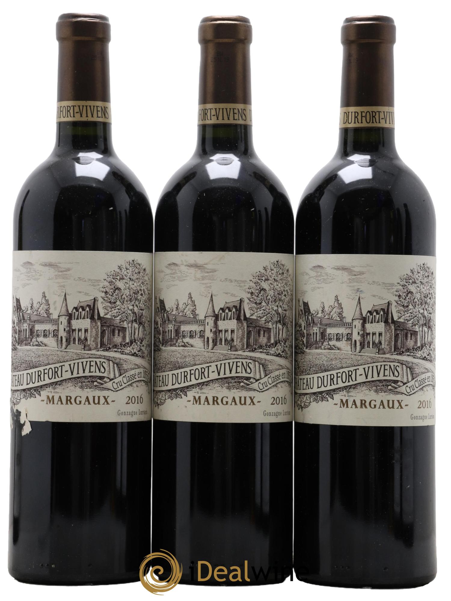 Château Durfort Vivens 2ème Grand Cru Classé 2016 - Lot de 3 bouteilles - 0
